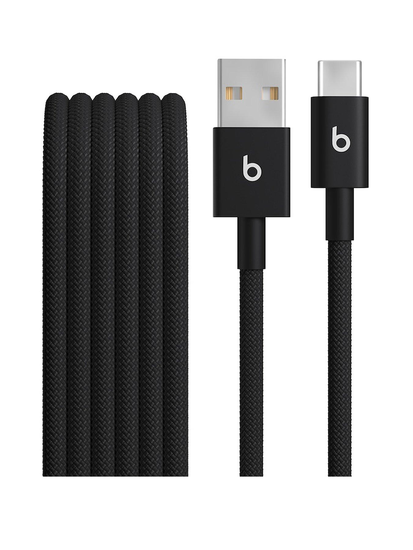 undefined USB-A to USB-C Woven Cable (1.5 m) - Bolt Black