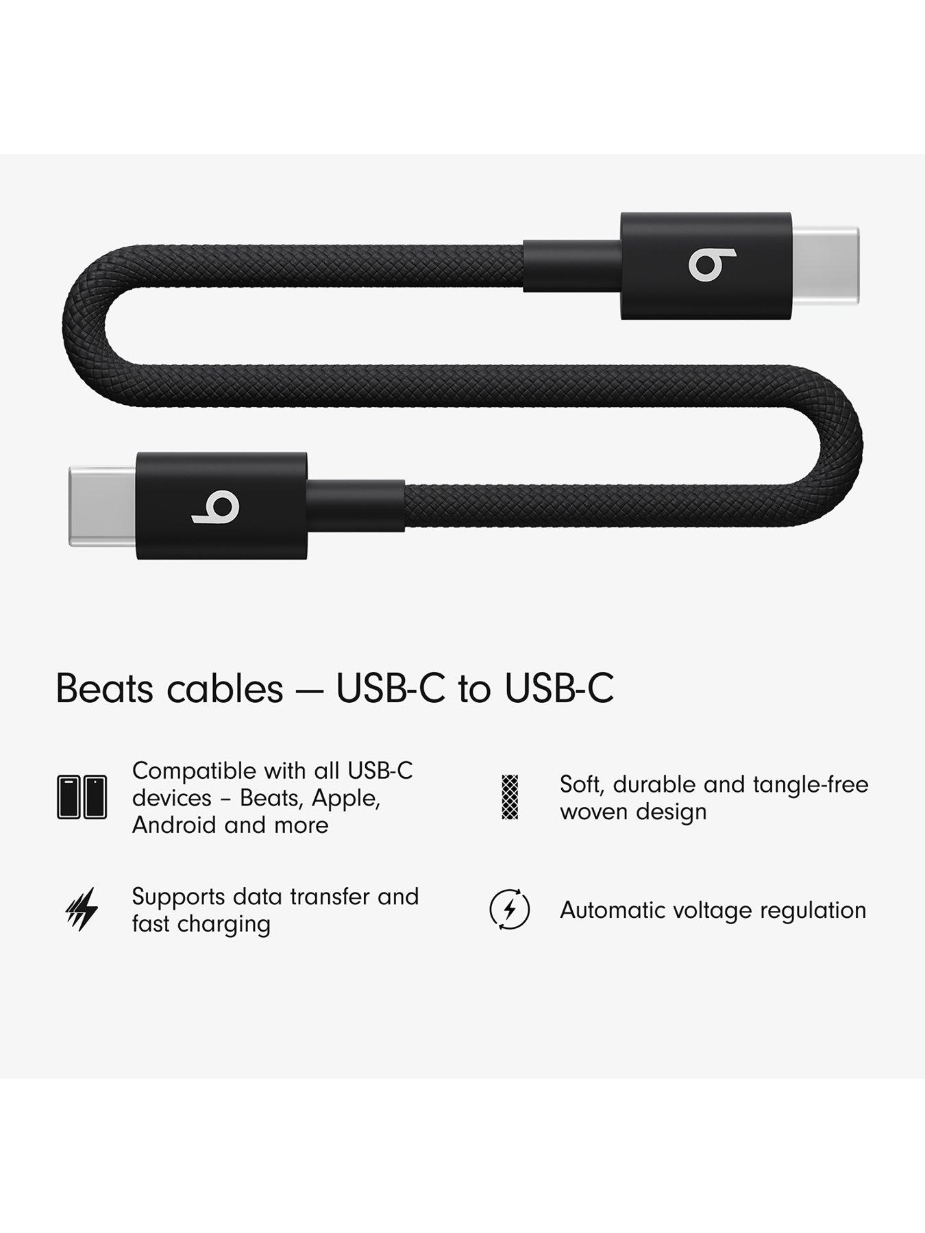 beats-usb-c-to-usb-c-woven-short-cable-20-cm-bolt-blackstillFront
