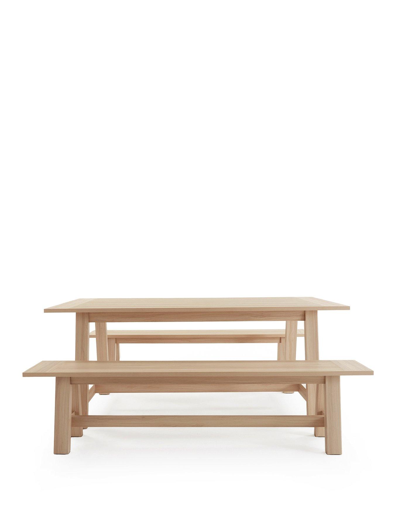 Image 2 of 7 of Michelle Keegan Home Lindley 185cm Dining Table &amp; 2 Benches - FSC&reg; Certified