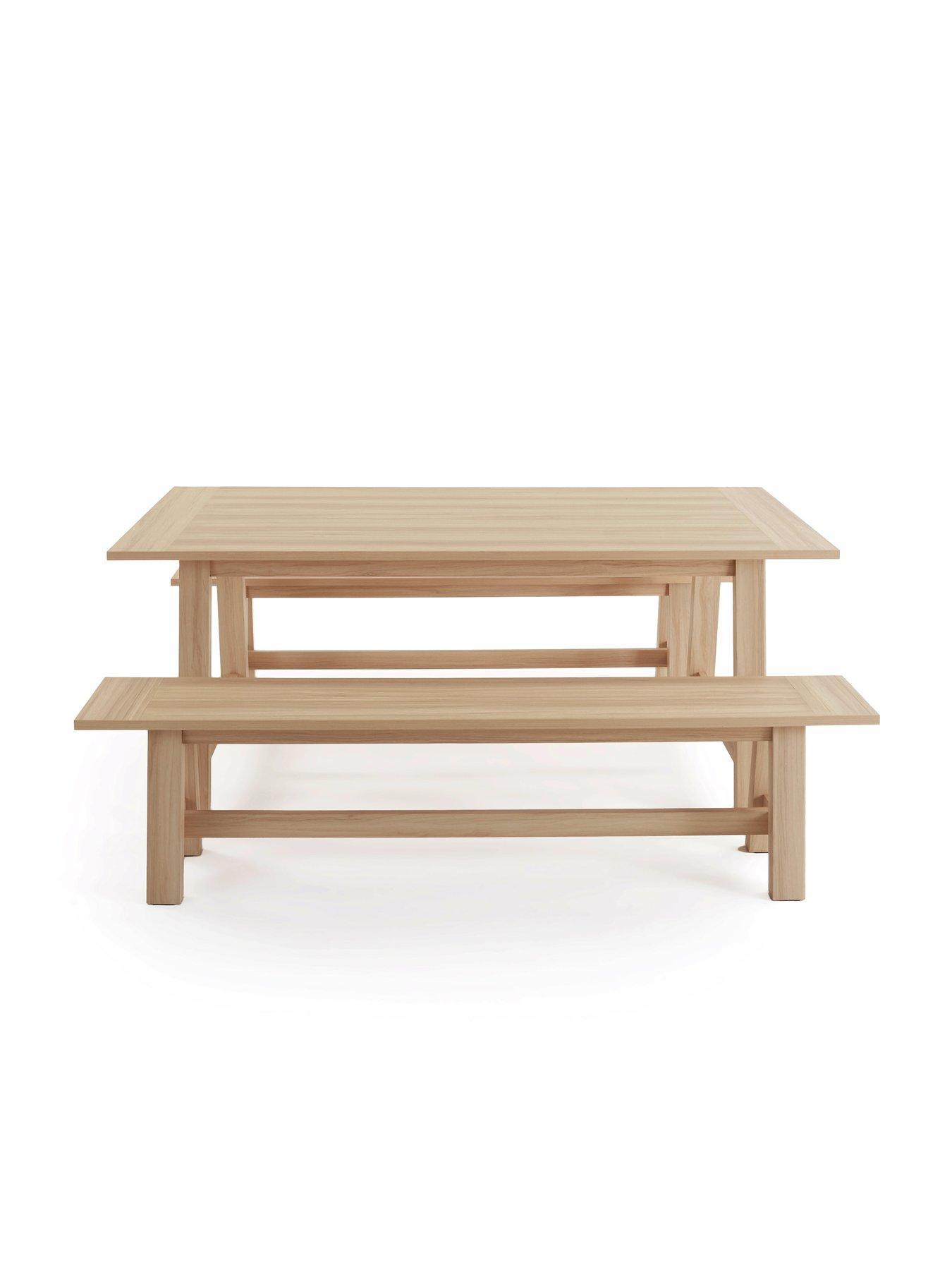 Image 4 of 7 of Michelle Keegan Home Lindley 185cm Dining Table &amp; 2 Benches - FSC&reg; Certified