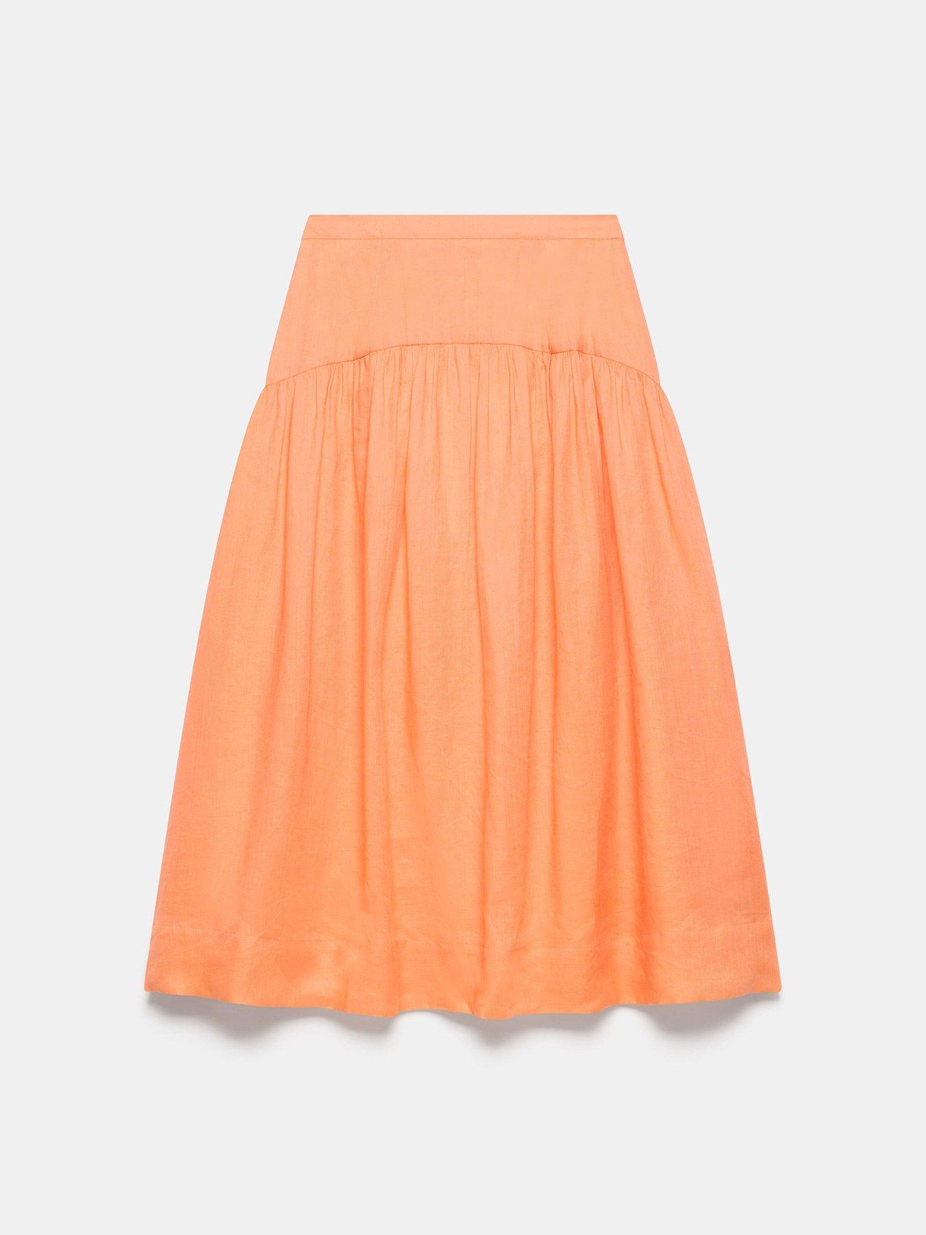 Image 6 of 6 of Mint Velvet Drop Waist Maxi Skirt - Orange