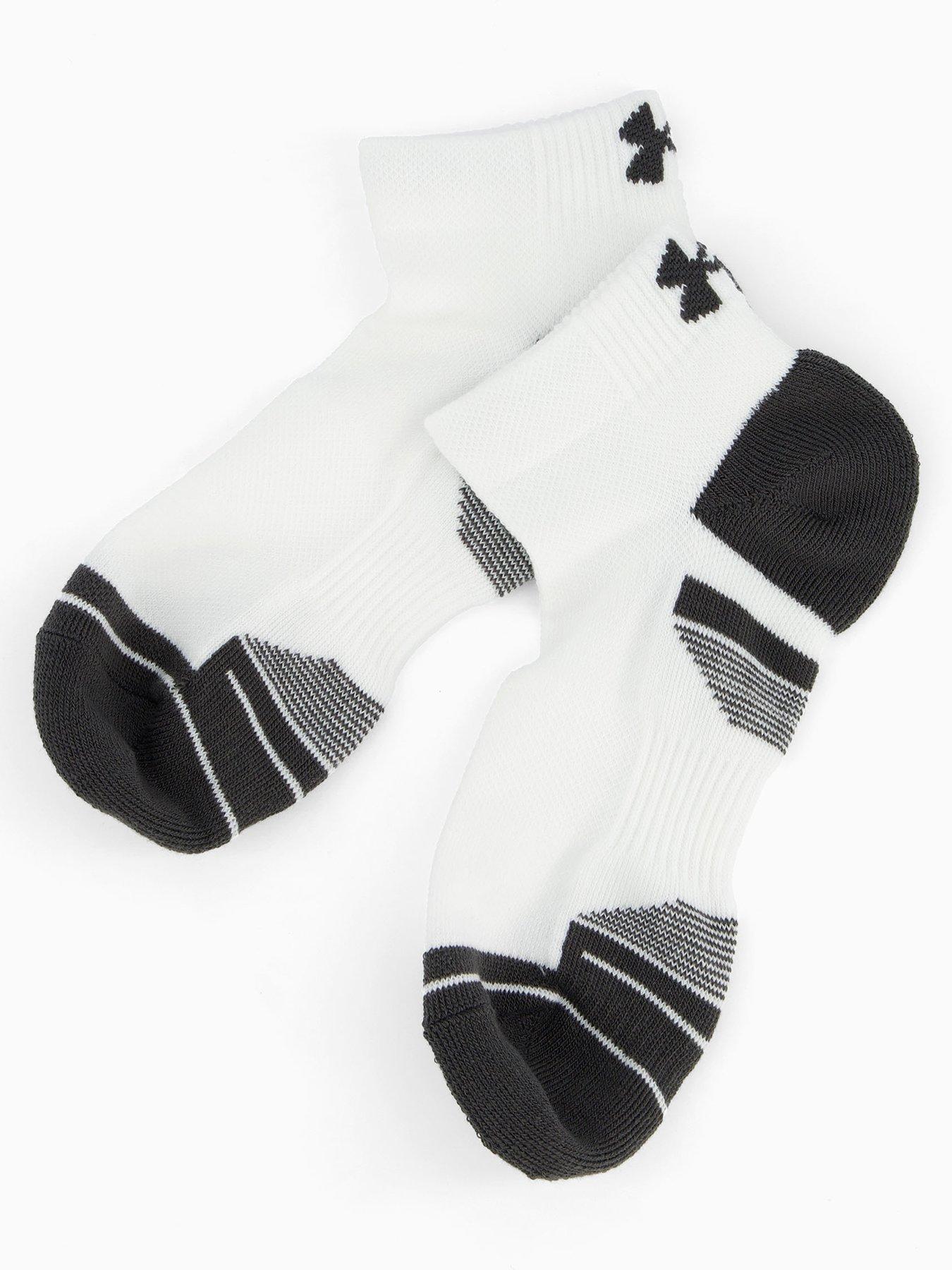 Image 2 of 4 of UNDER ARMOUR Adults Unisex Training Tech 3pack Low Socks - White