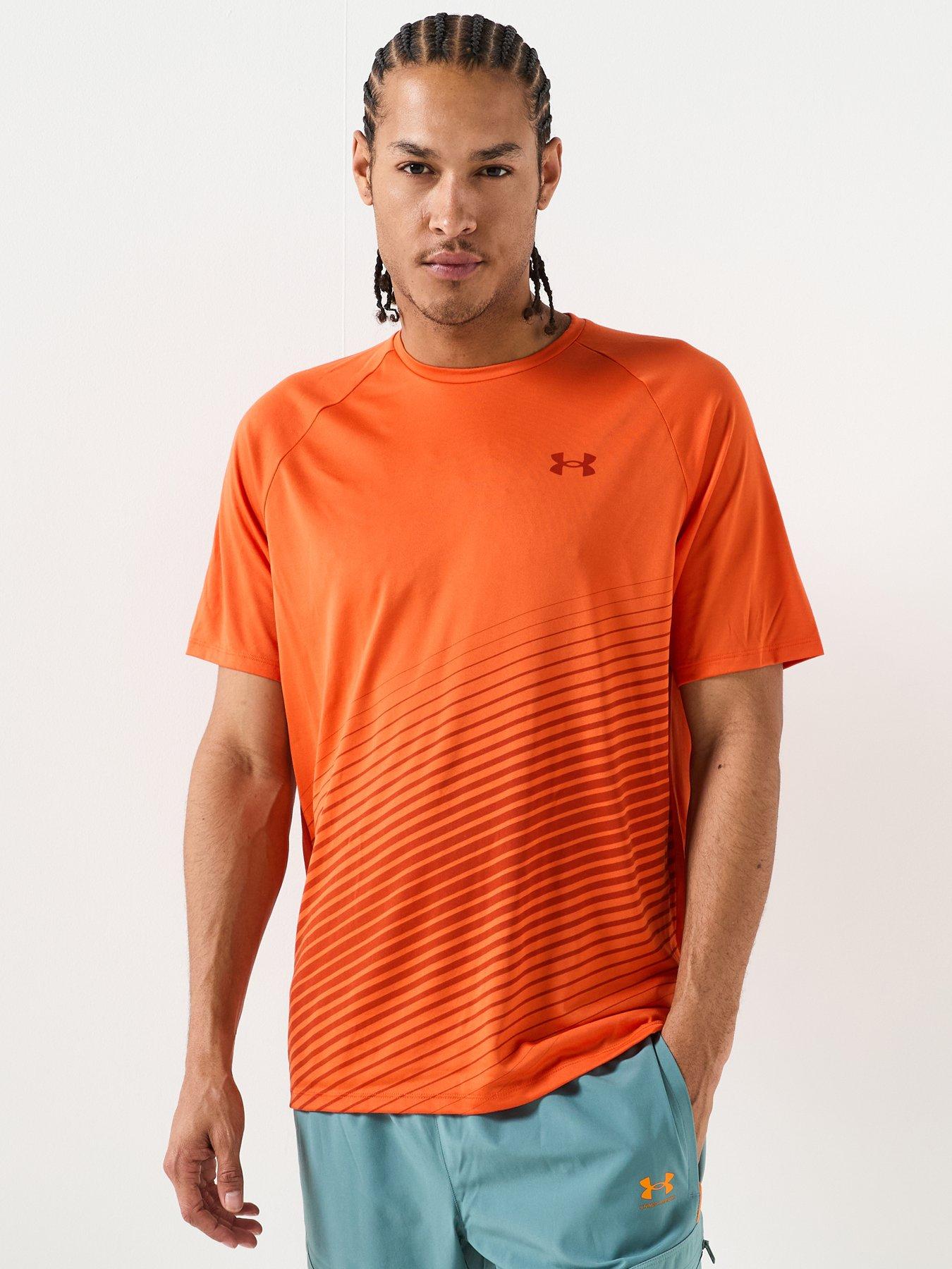 UNDER ARMOUR Mens Training Tech Fade T-Shirt - Orange