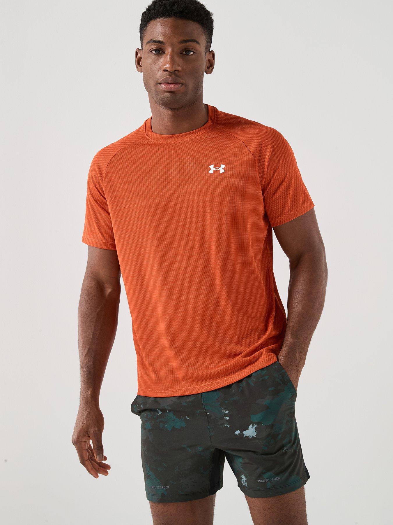 UNDER ARMOUR Mens Training Tech Pixelate T-Shirt - Orange