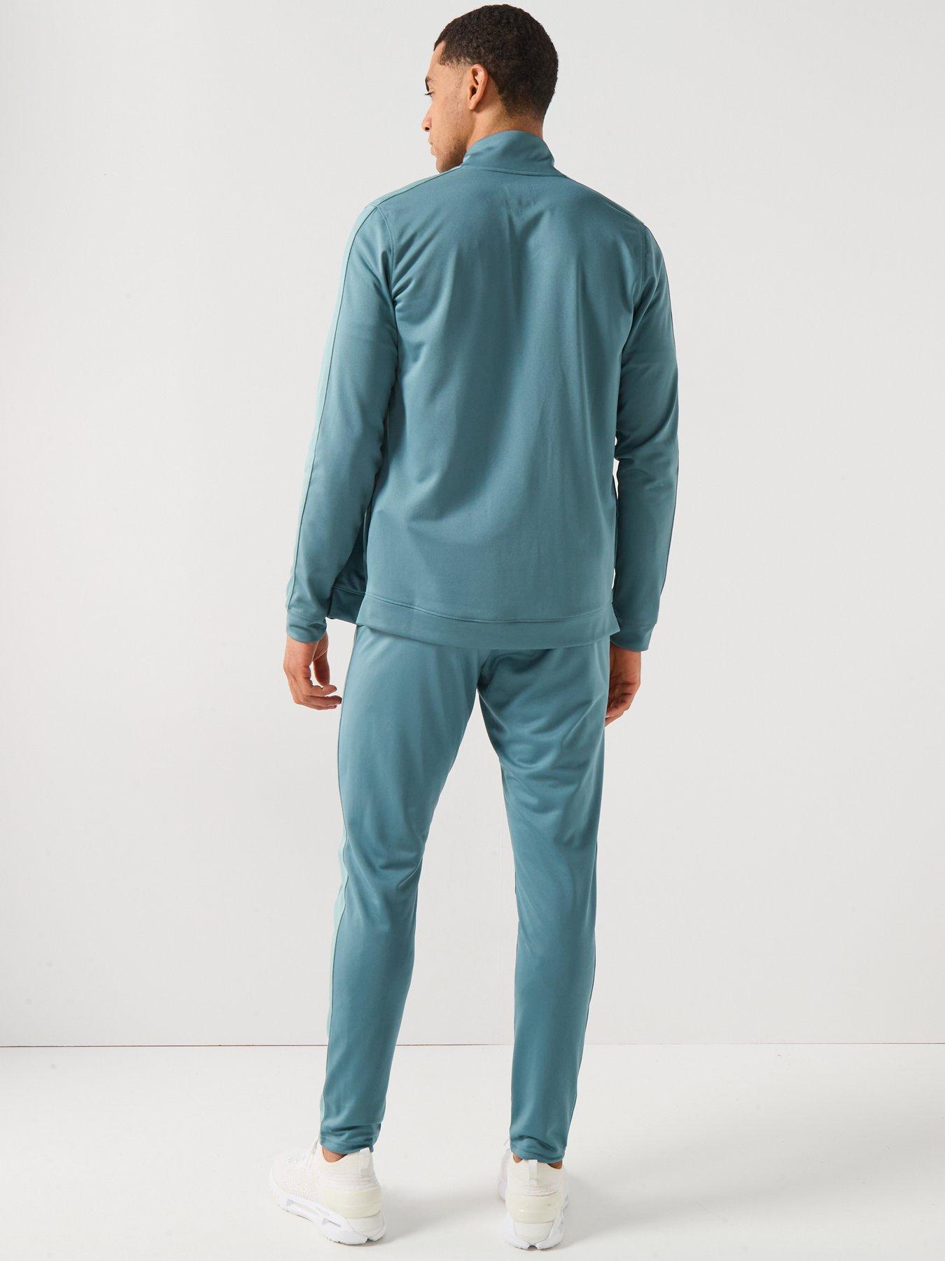 under-armour-mens-training-rival-knit-tracksuit-greenstillFront