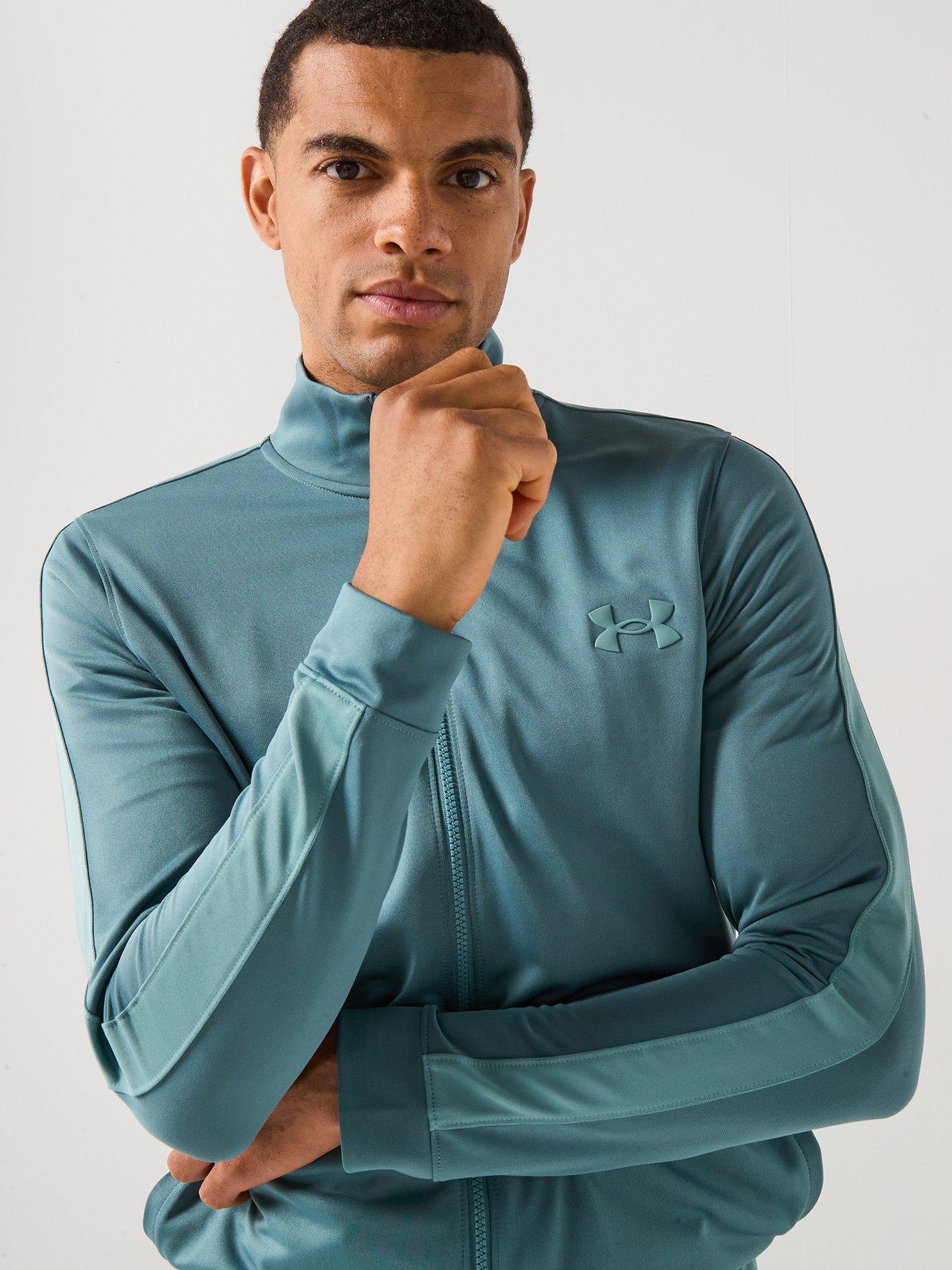 under-armour-mens-training-rival-knit-tracksuit-greenoutfit