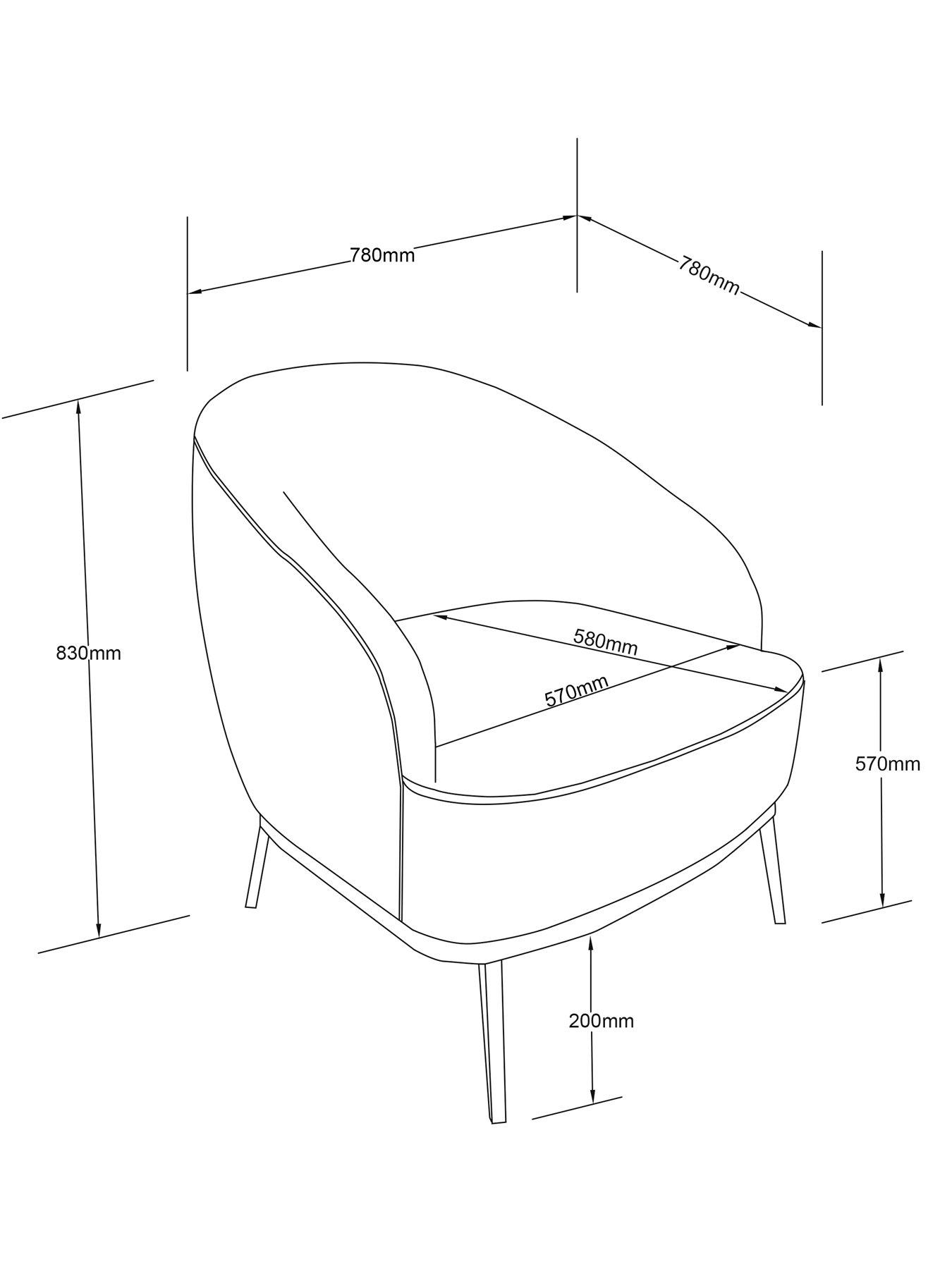 Image 6 of 6 of Very Home Studio Fabric Accent Chair