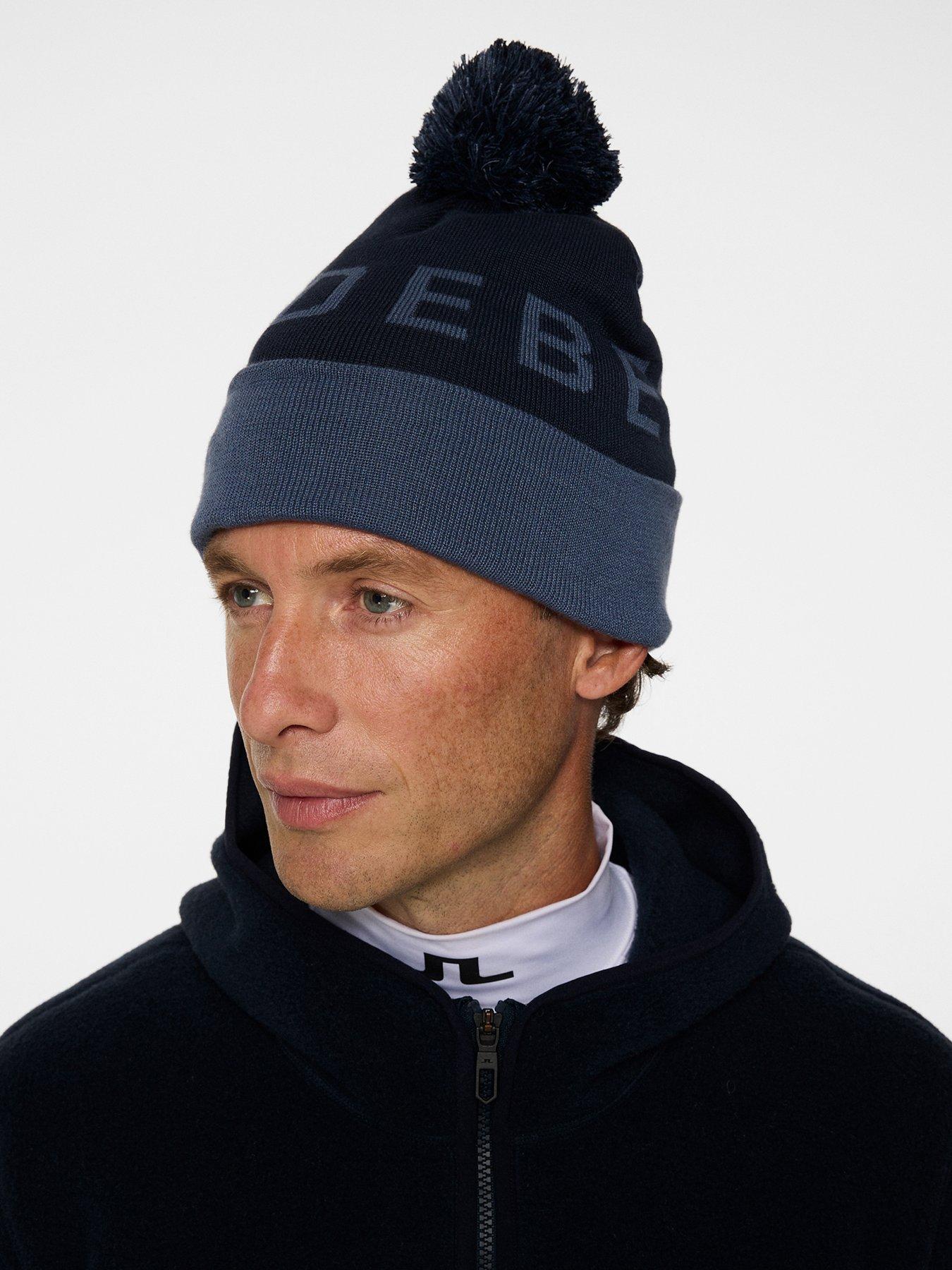 Image 2 of 4 of J LINDEBERG Mens Golf Brannon Beanie - Navy