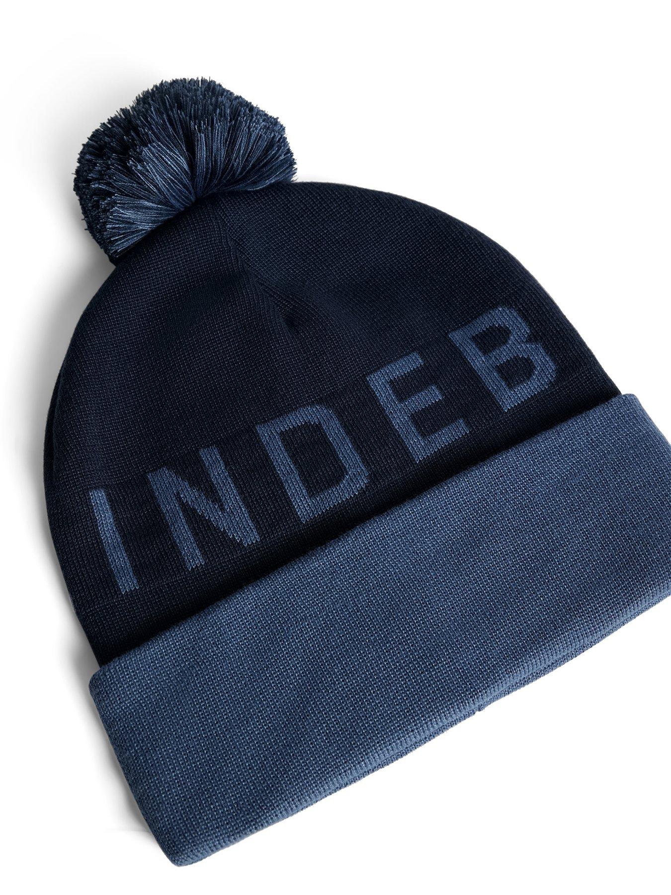 Image 3 of 4 of J LINDEBERG Mens Golf Brannon Beanie - Navy