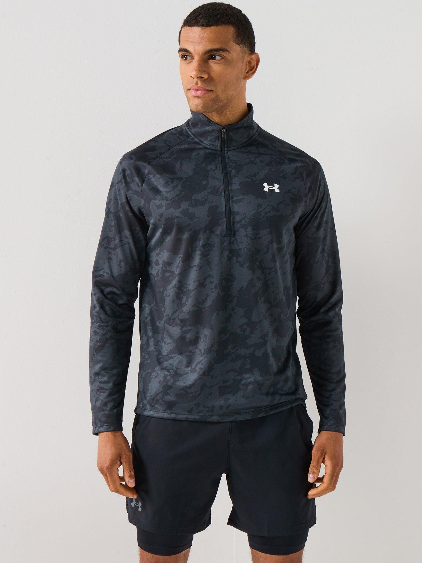UNDER ARMOUR Mens Training Tech 20 1/2 Zip Top - Black