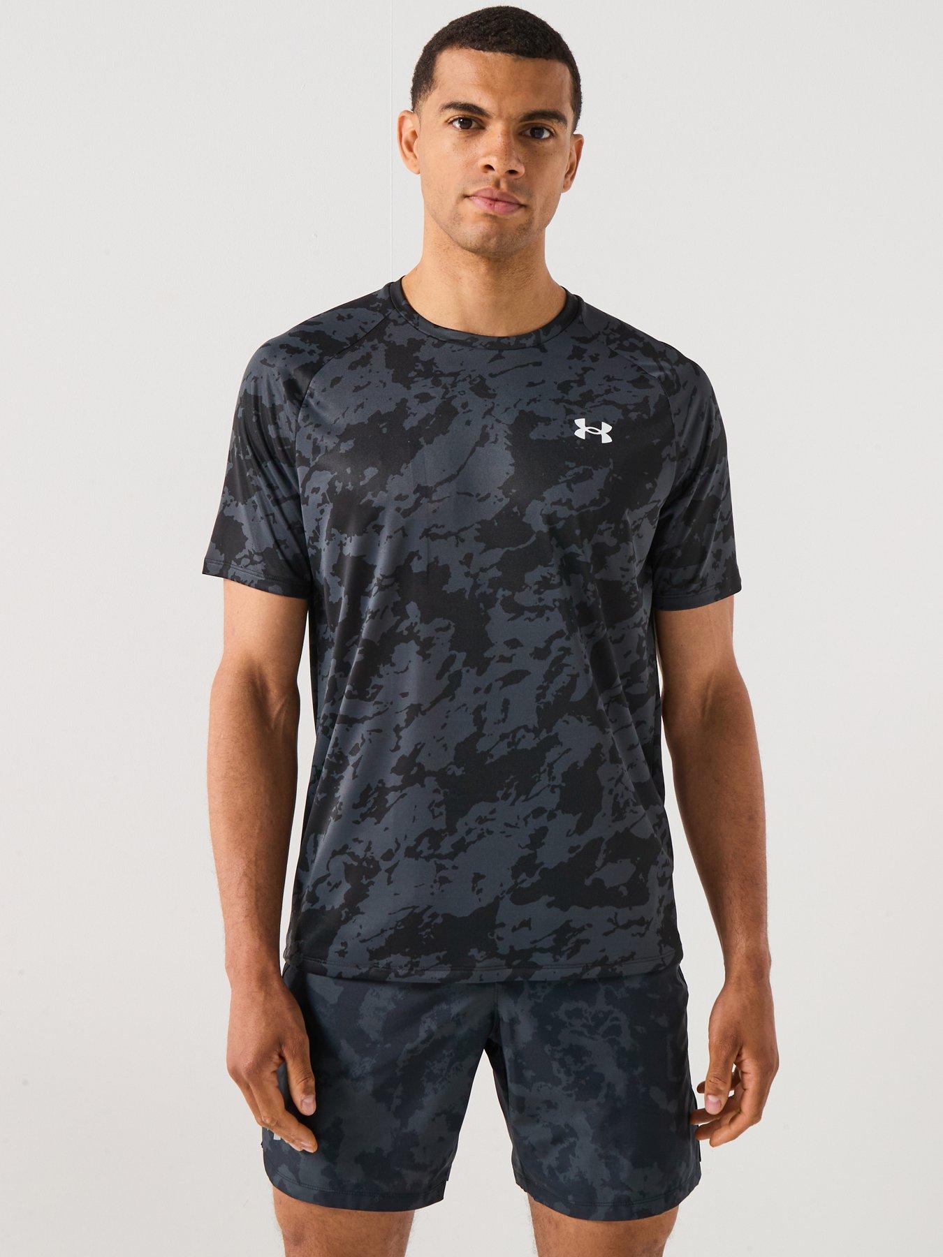 UNDER ARMOUR Mens Training Tech 20 T-Shirt - Black Camo