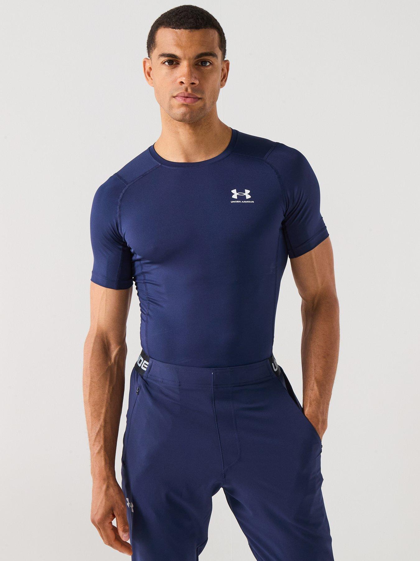 UNDER ARMOUR Mens Training Heatgear Comp T-Shirt - Navy