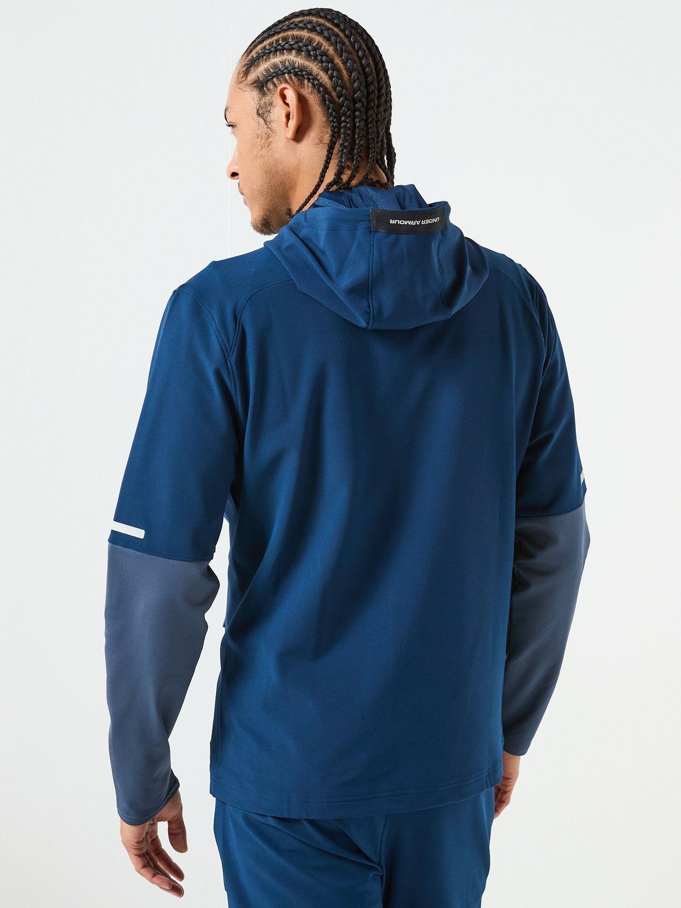 Image 2 of 6 of UNDER ARMOUR Mens Training Utility Woven Winterized Full Zip Jacket - Navy