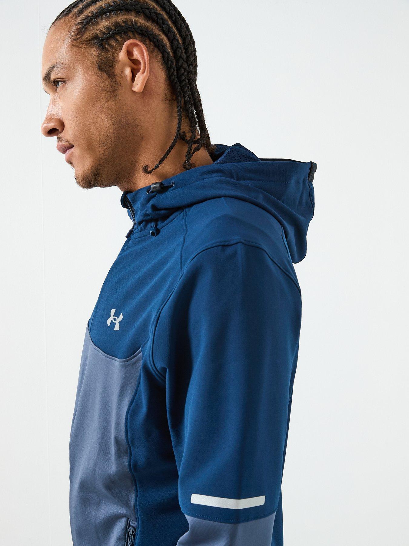 Image 5 of 6 of UNDER ARMOUR Mens Training Utility Woven Winterized Full Zip Jacket - Navy