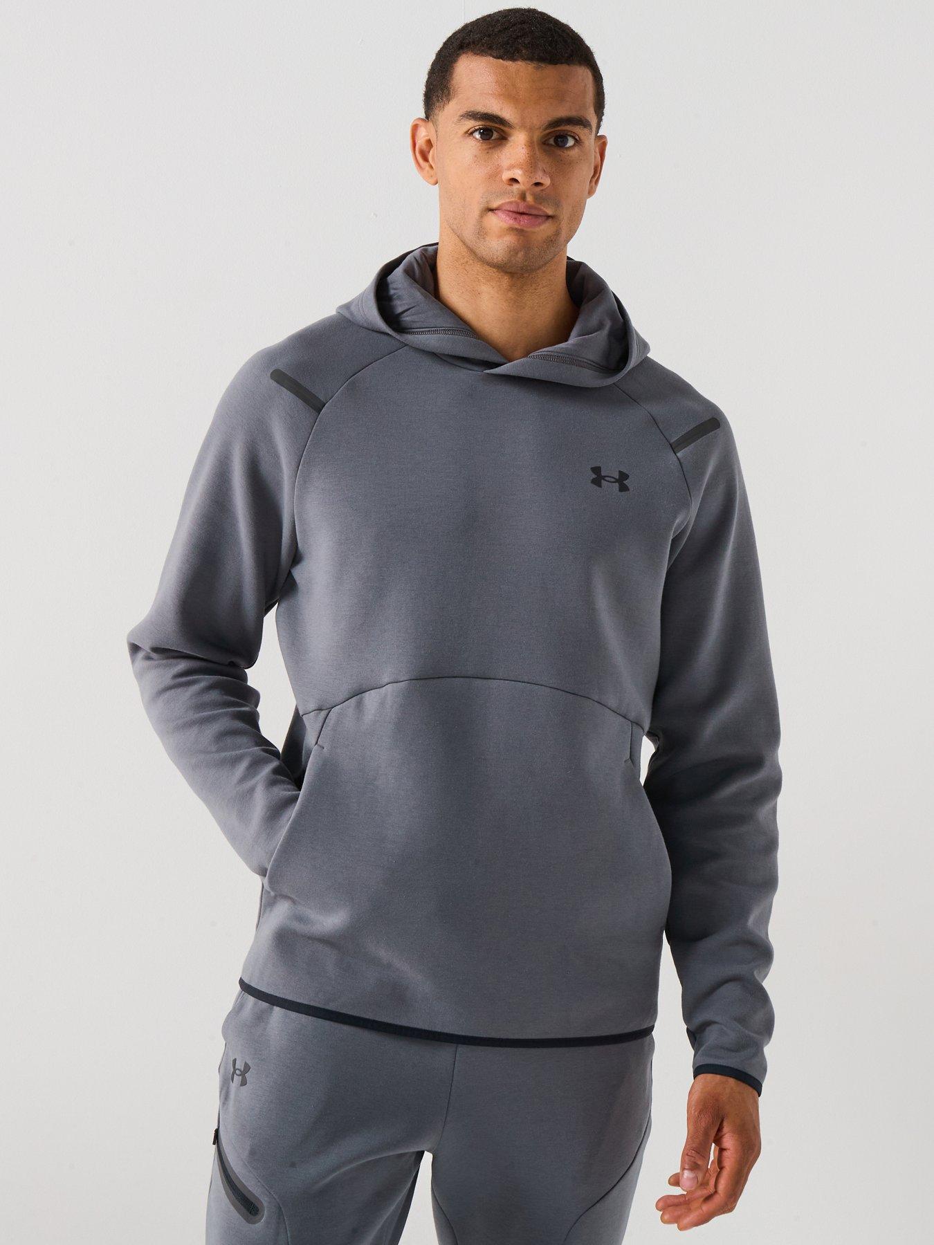 UNDER ARMOUR Mens Training Unstoppable Fleece Hoodie - Grey