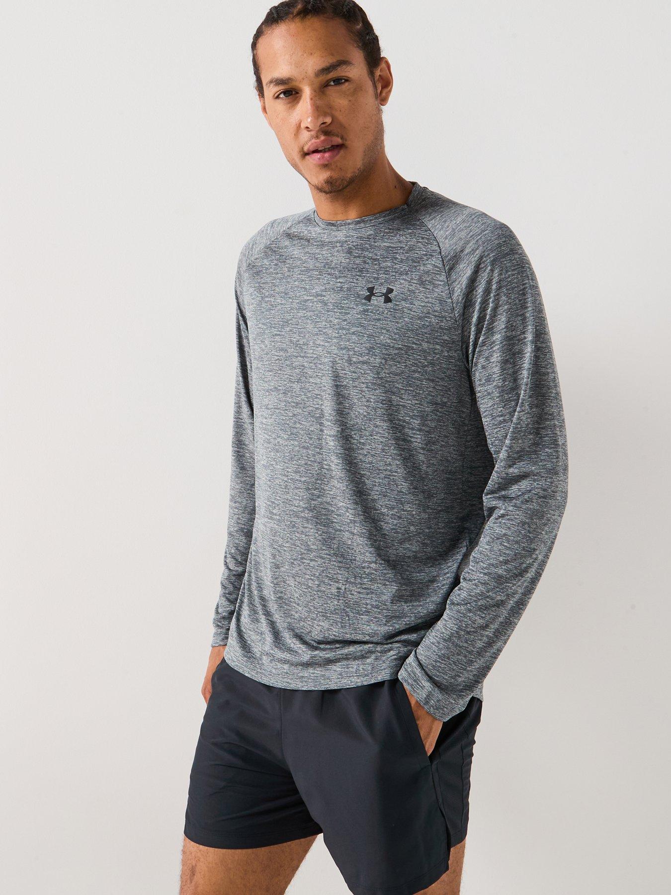 UNDER ARMOUR Mens Training Tech 2.0 Long Sleeve Top - Grey