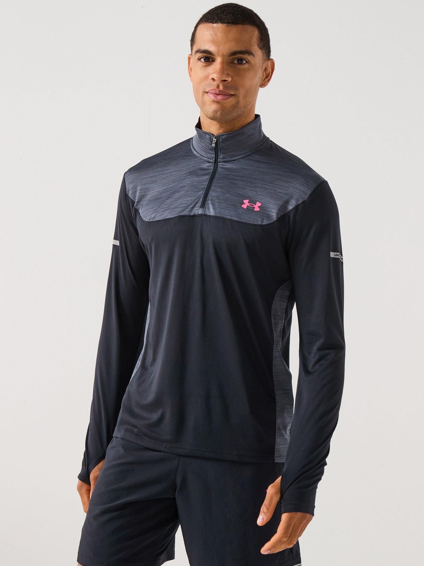 UNDER ARMOUR Mens Training Tech Utility 1/4 Zip Top - Black