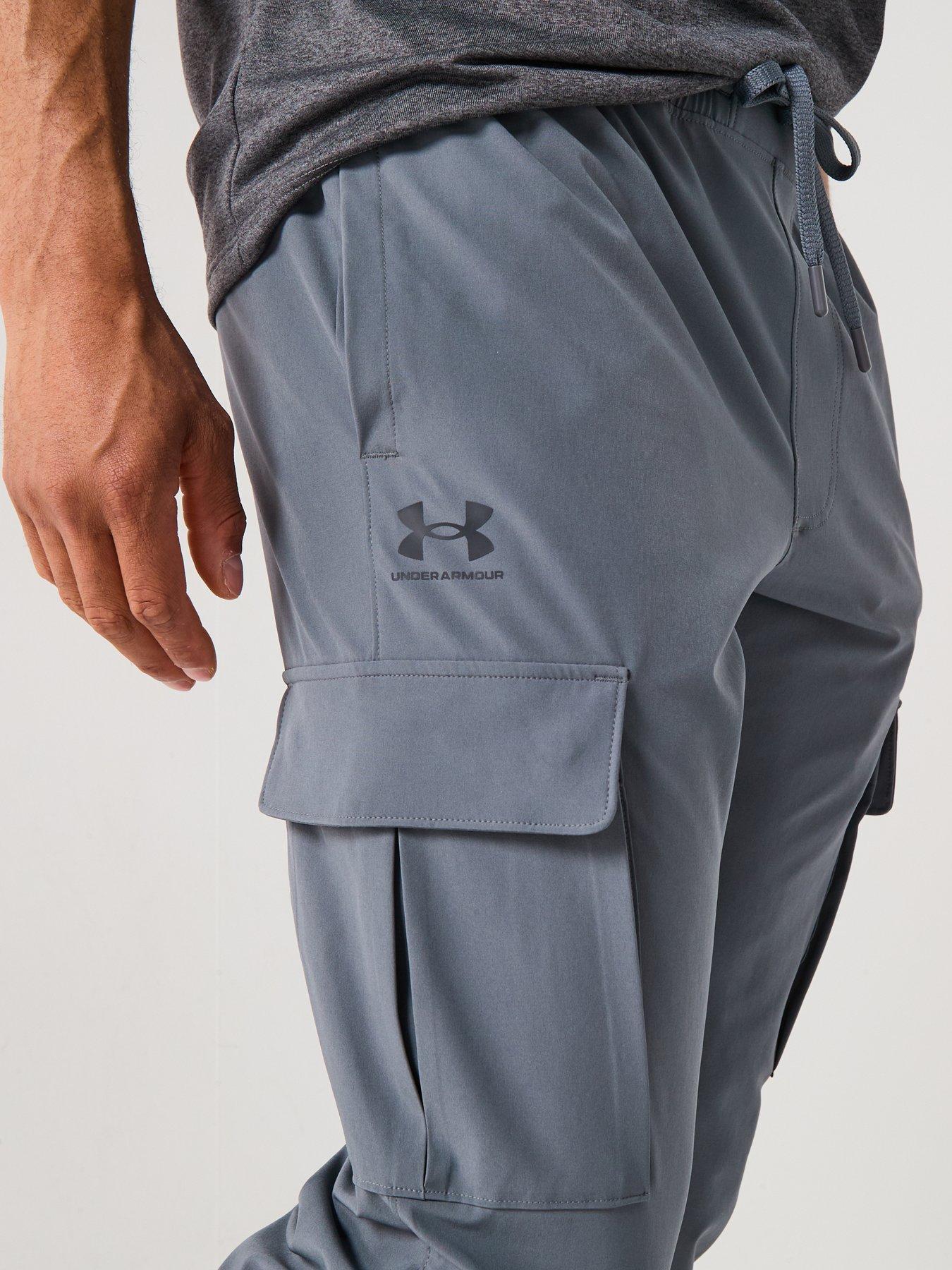 Image 4 of 6 of UNDER ARMOUR Mens Training Vibe Woven Cargo Pants - Grey