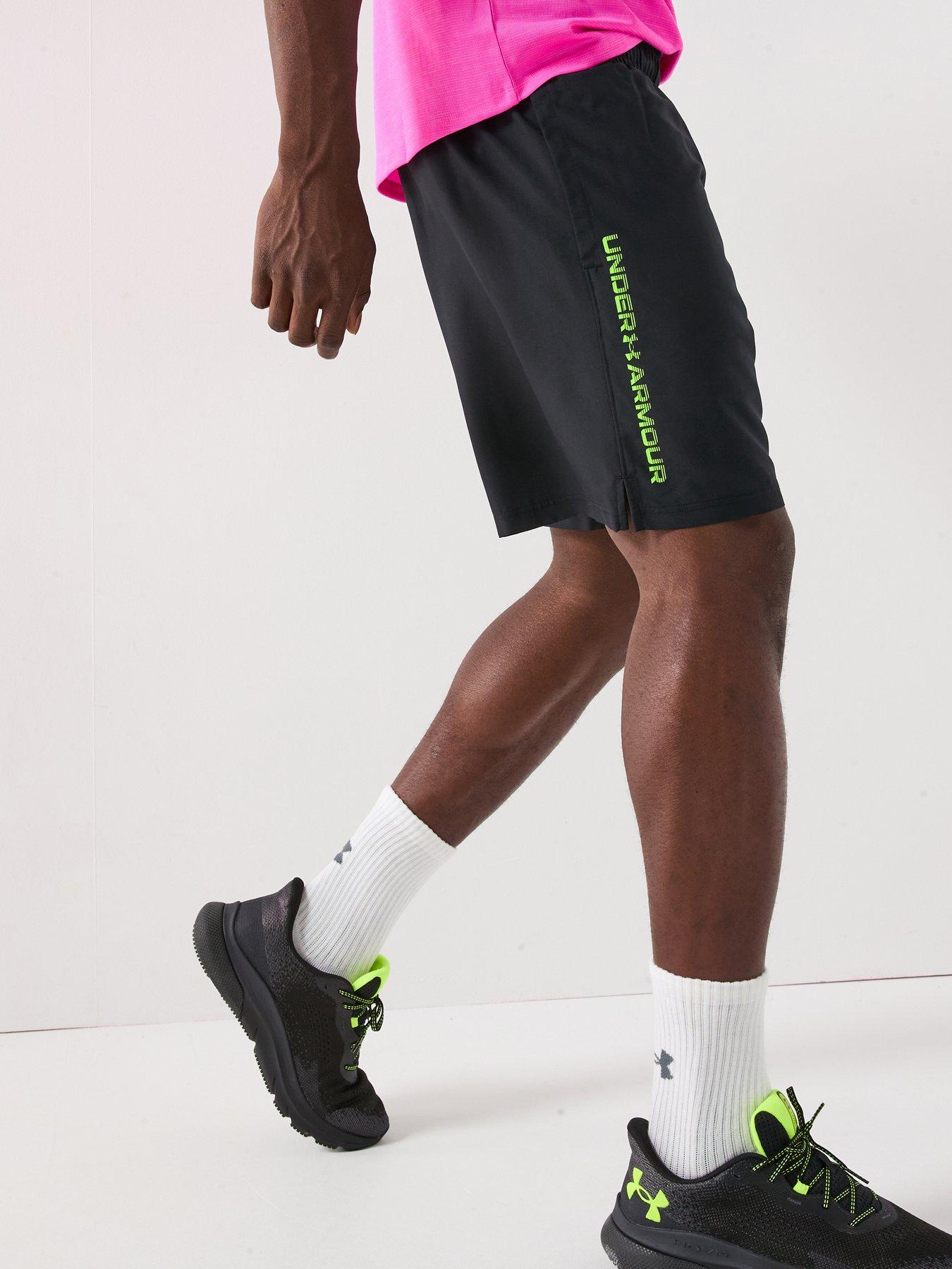 Image 1 of 6 of UNDER ARMOUR Mens Training Tech Woven Wordmark Shorts - Black