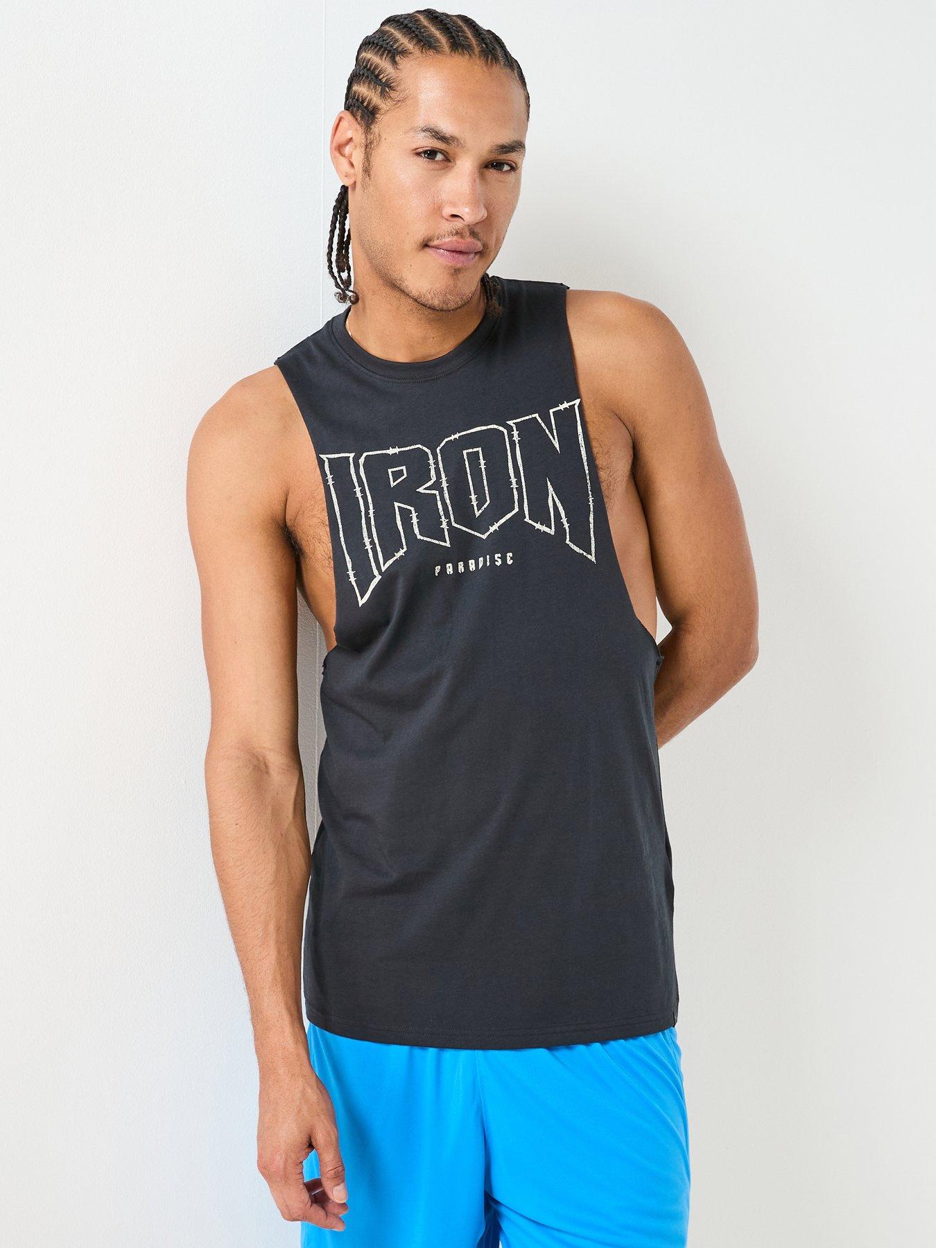 UNDER ARMOUR Mens Training Project Rock Tank - Black