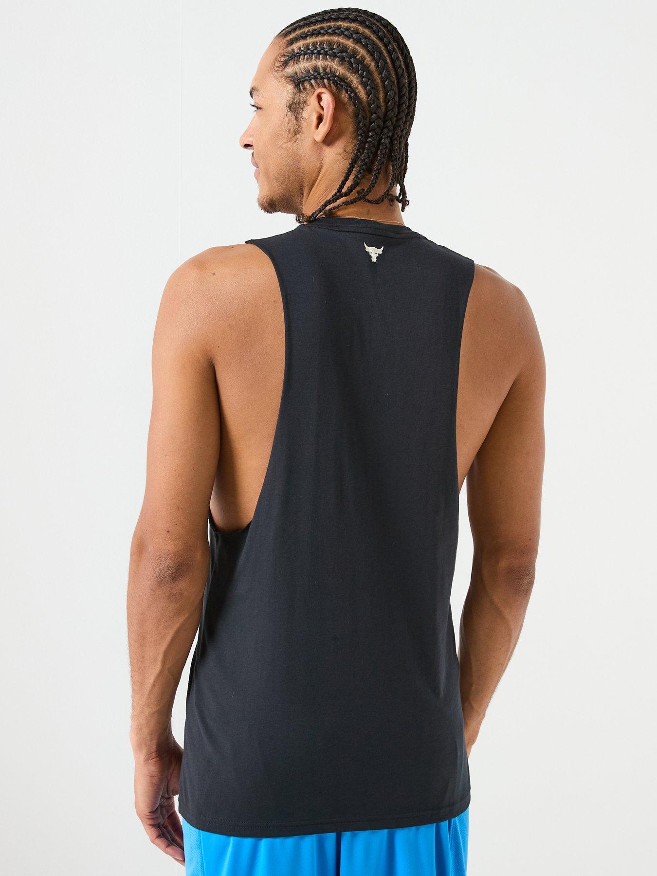 Image 2 of 6 of UNDER ARMOUR Mens Training Project Rock Tank - Black