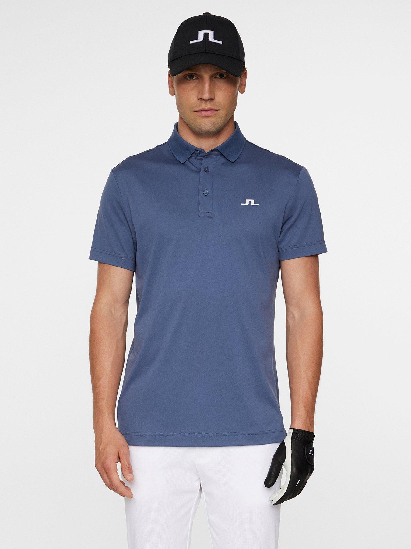 J LINDEBERG Mens Golf Bridge Polo - Blue
