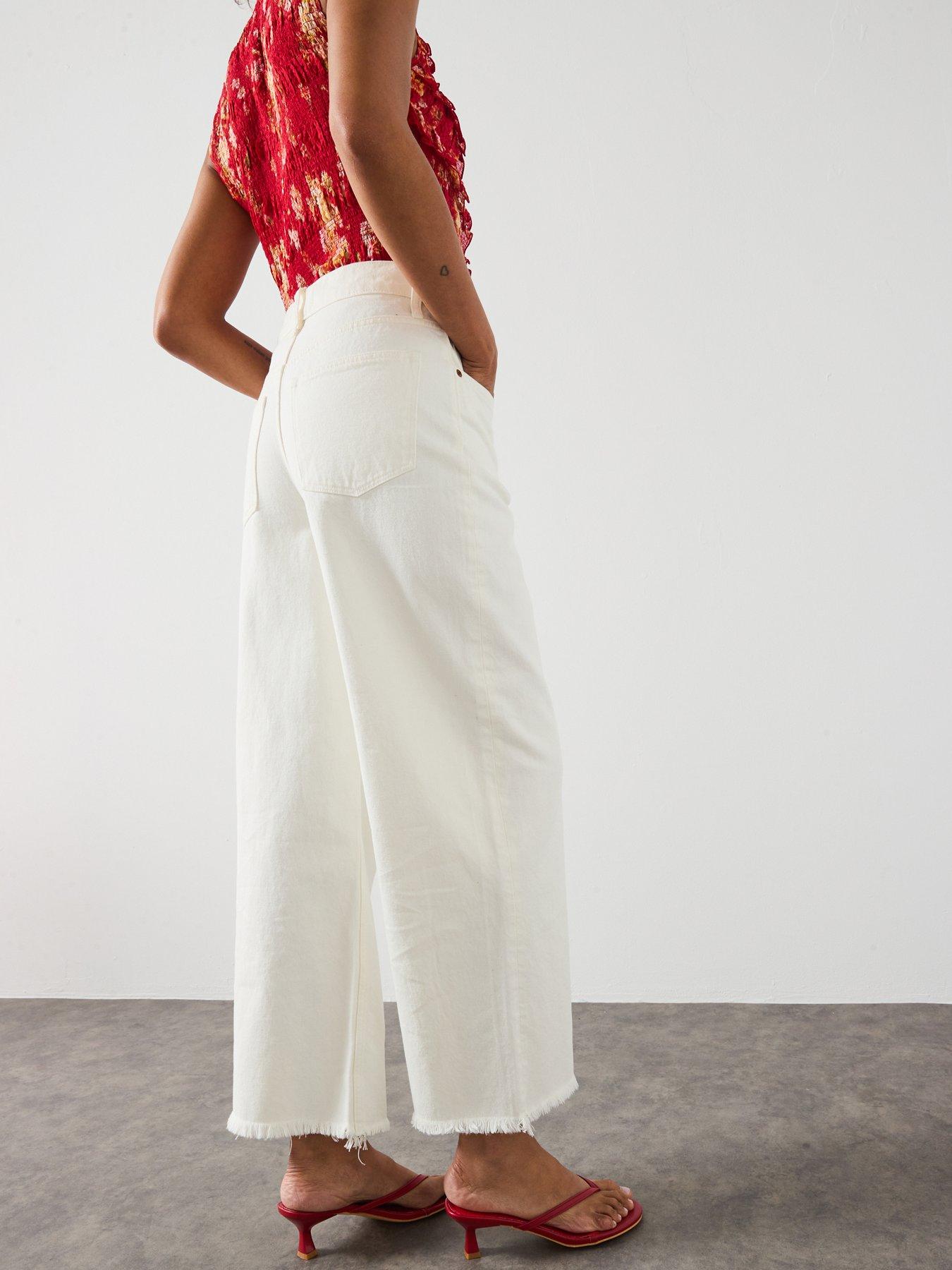 Image 2 of 6 of AllSaints Aki Crossover Jeans - Chalk White