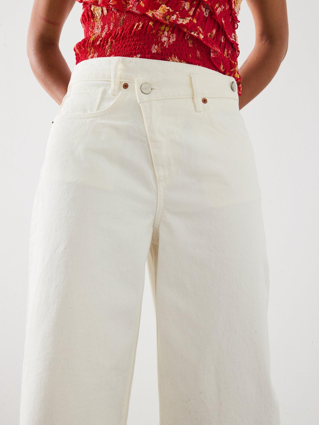 Image 4 of 6 of AllSaints Aki Crossover Jeans - Chalk White