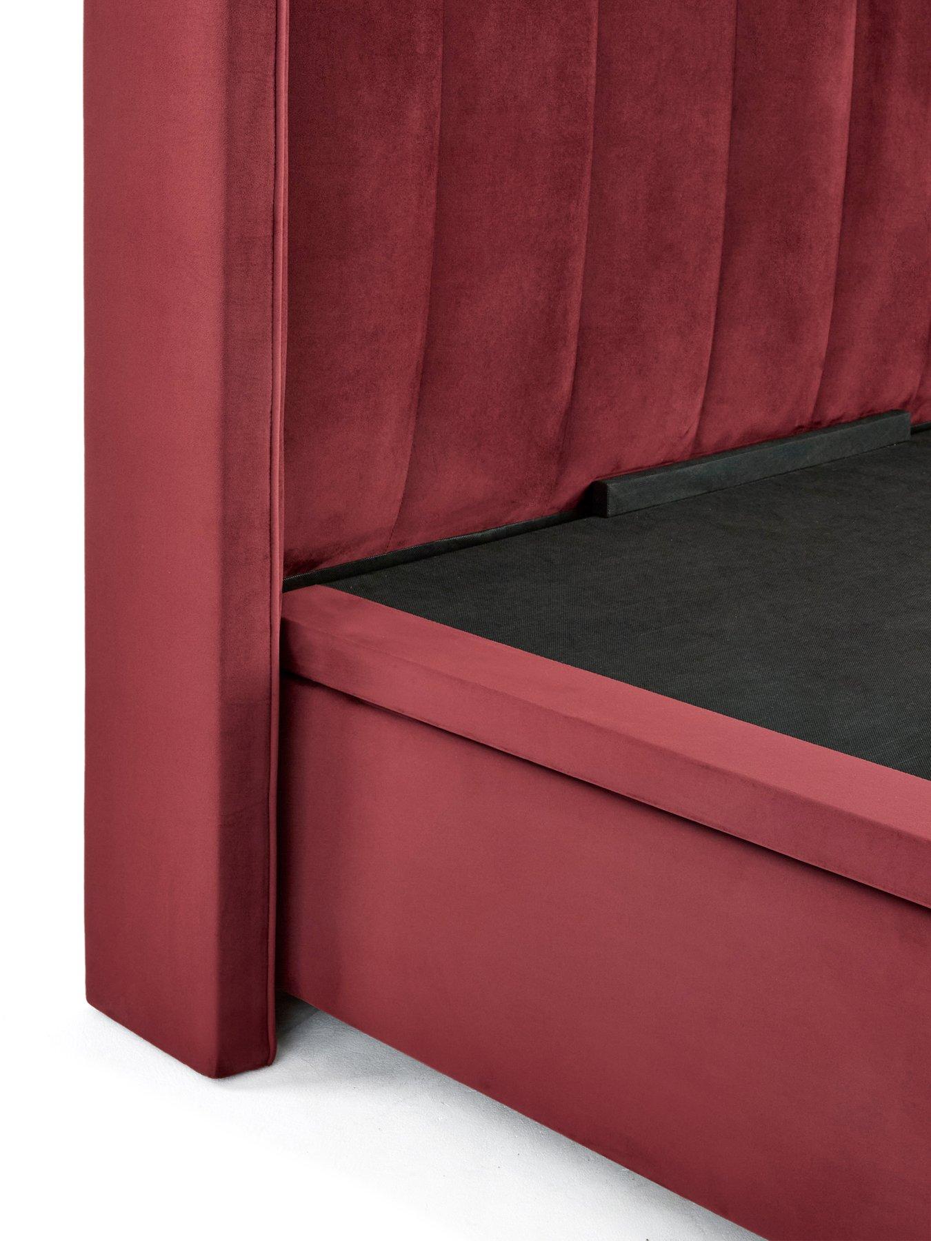 very-home-new-dakota-velvetnbsplift-up-ottoman-bed-with-mattress-options-buy-amp-save-burgundydetail