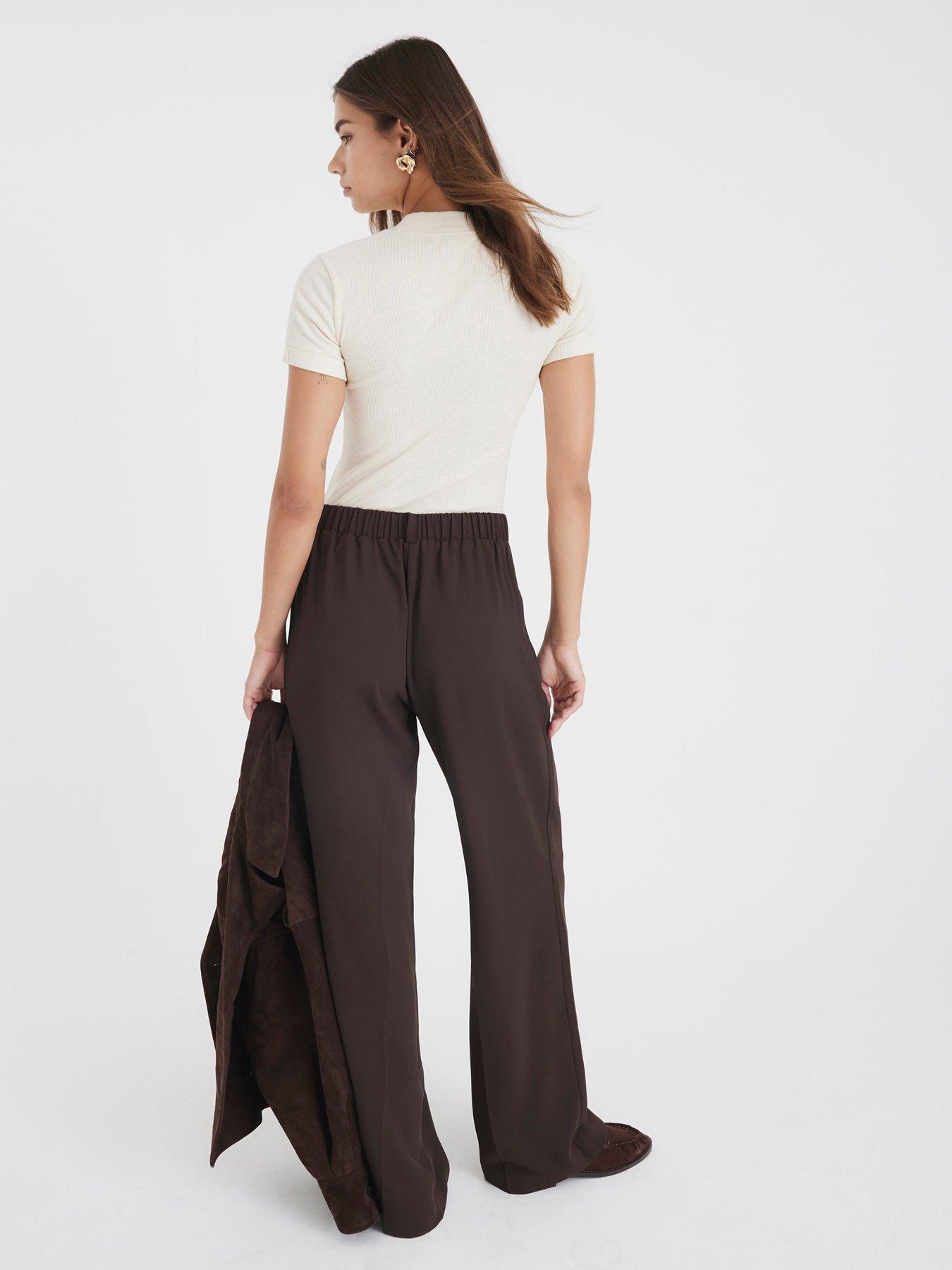 Image 2 of 4 of River Island Elasticated Smart Jogger - Brown