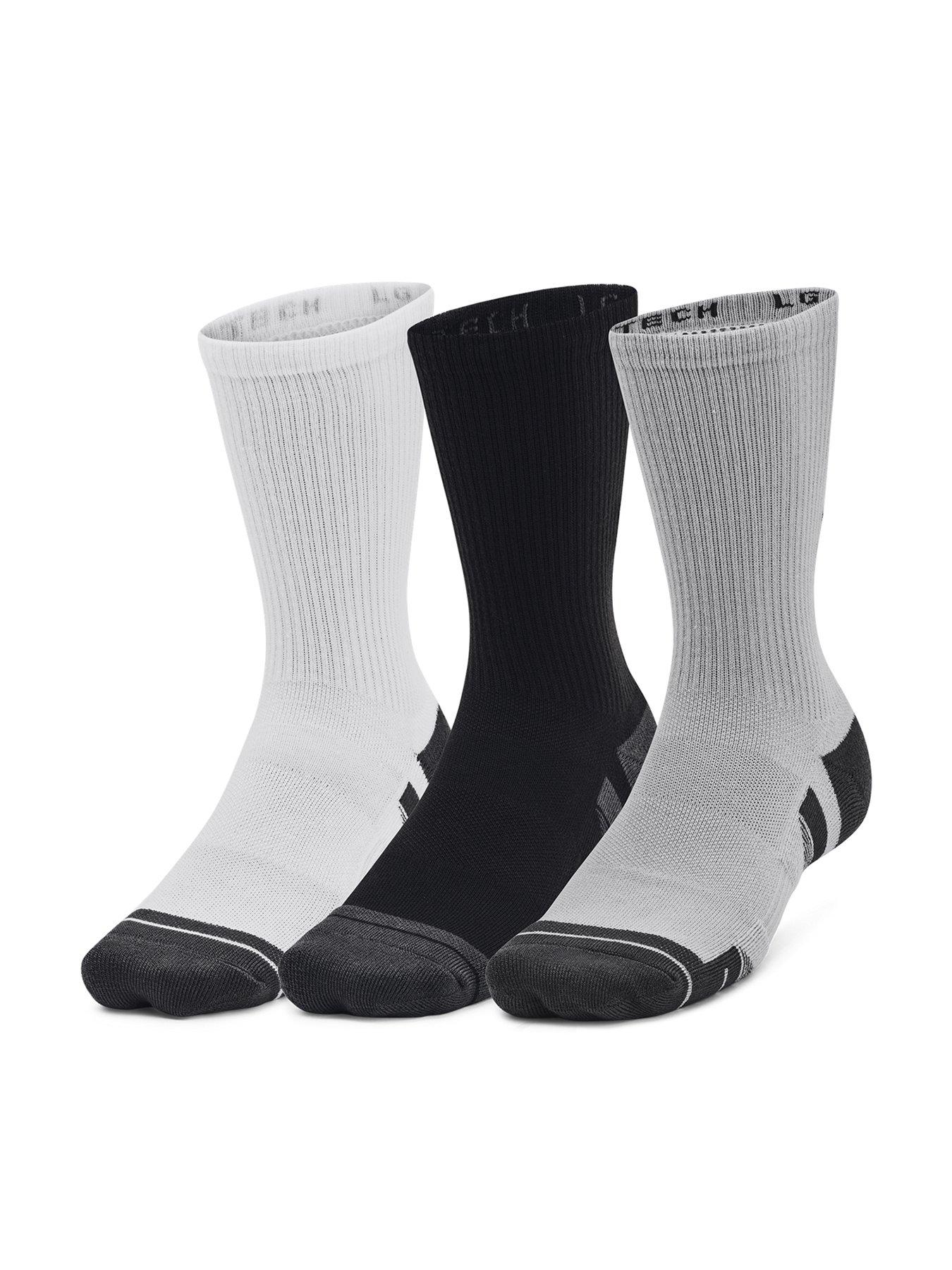 UNDER ARMOUR Adults Unisex Training Tech 3 Pack Crew Socks - Multi
