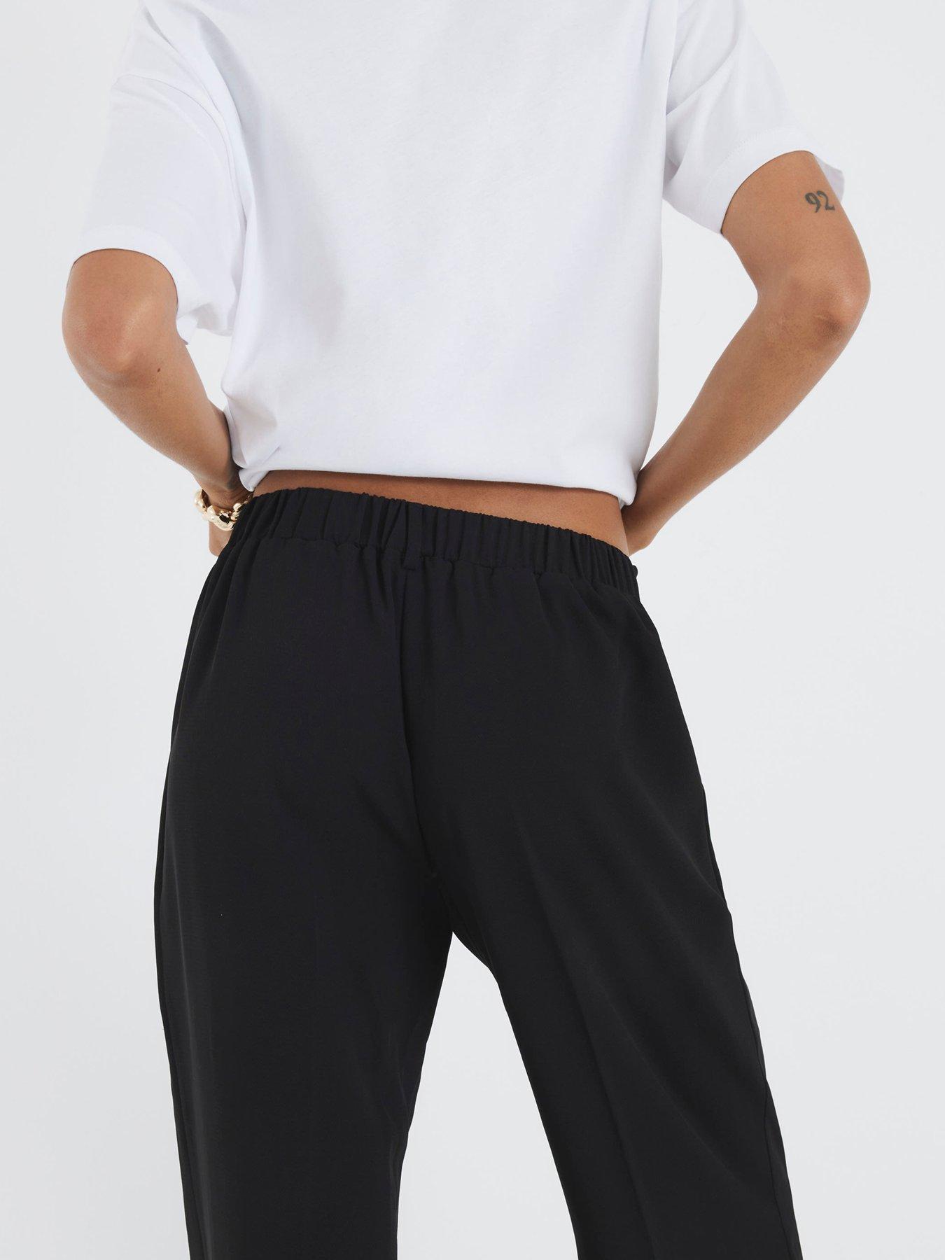 river-island-elasticated-smart-jogger-blackstillFront