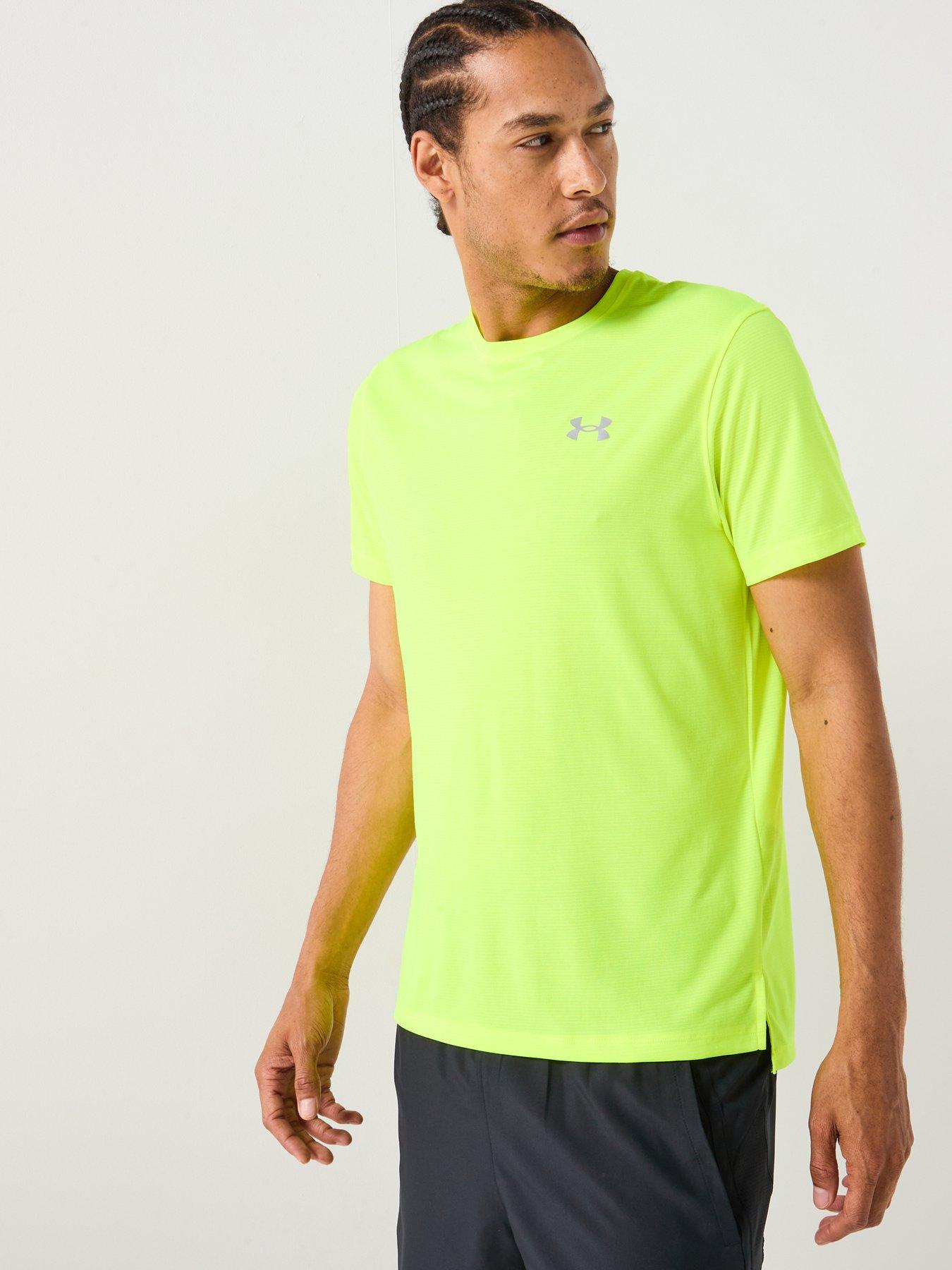 UNDER ARMOUR Mens Running Launch T-Shirt - Yellow