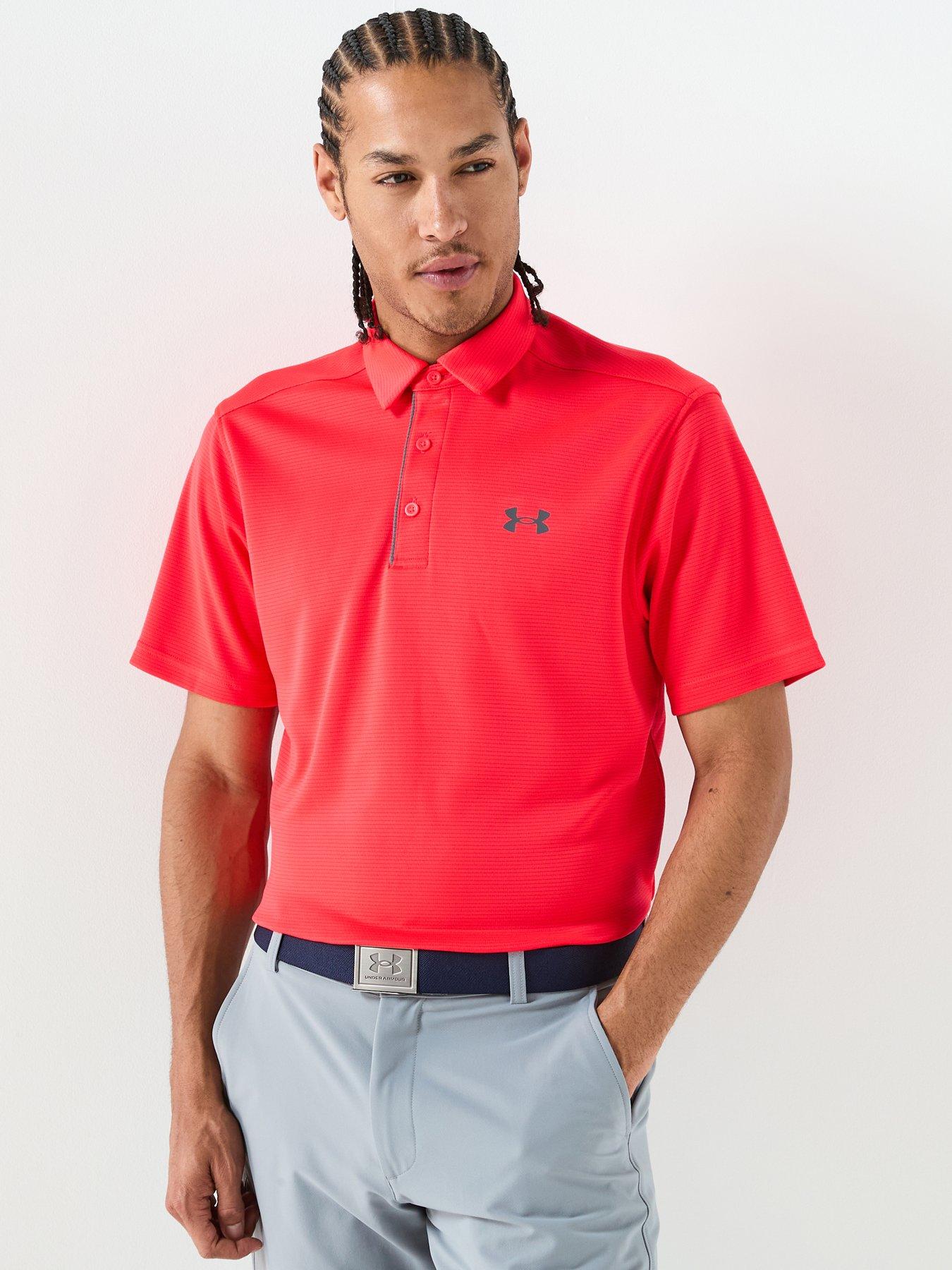 UNDER ARMOUR Mens Golf Tech Polo - Red