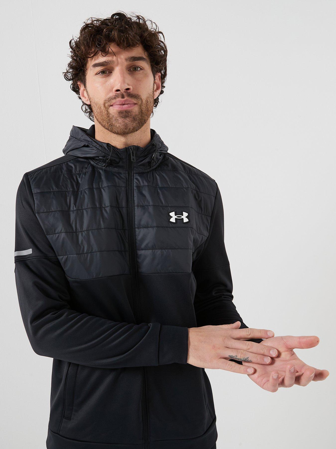 Image 1 of 5 of UNDER ARMOUR Mens Training Fleece Pro Utility Full Zip Jacket - Black