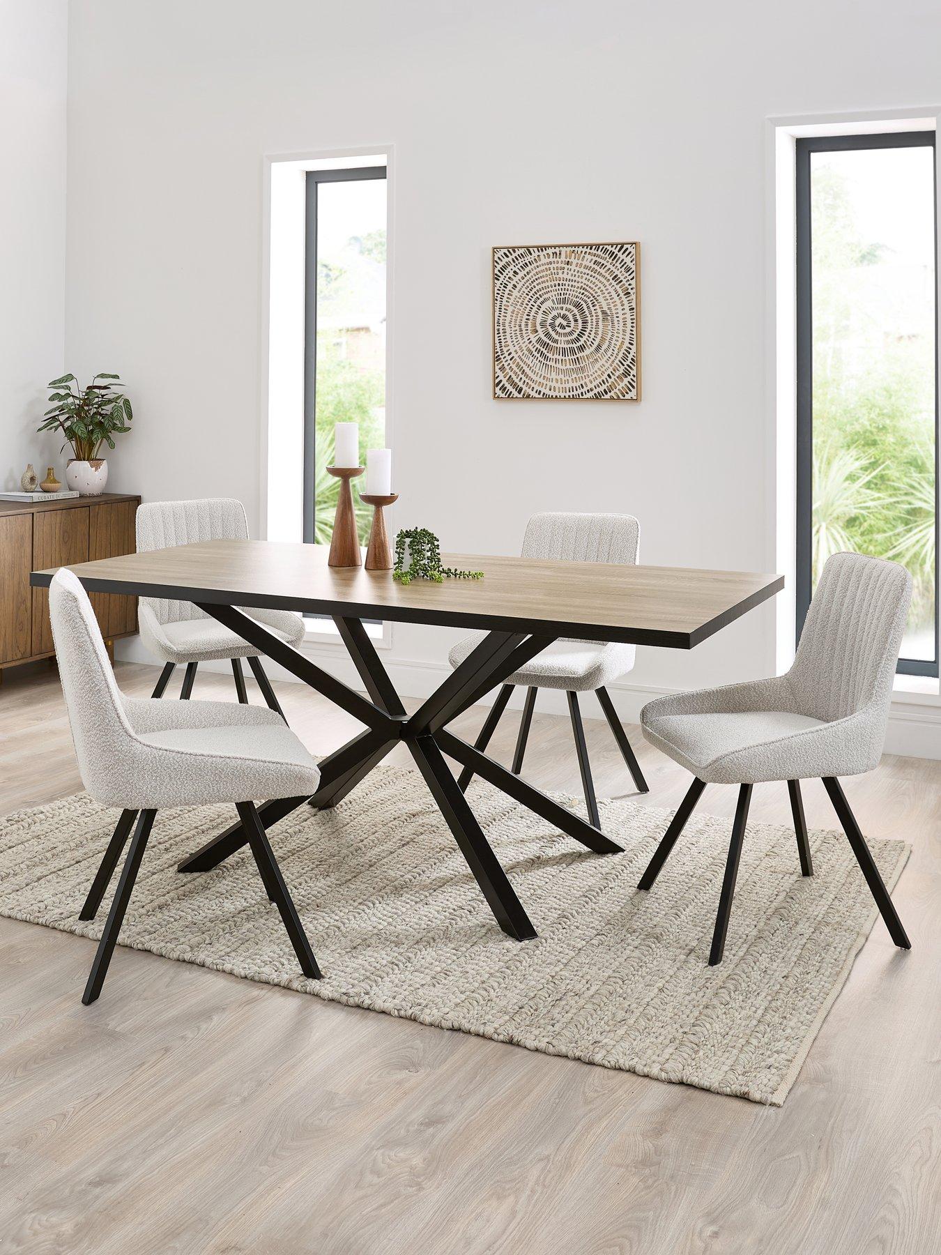 the-very-collection-oslo-180cm-rectangular-dining-table-amp-4-marlow-boucle-chairs-fscreg-certified