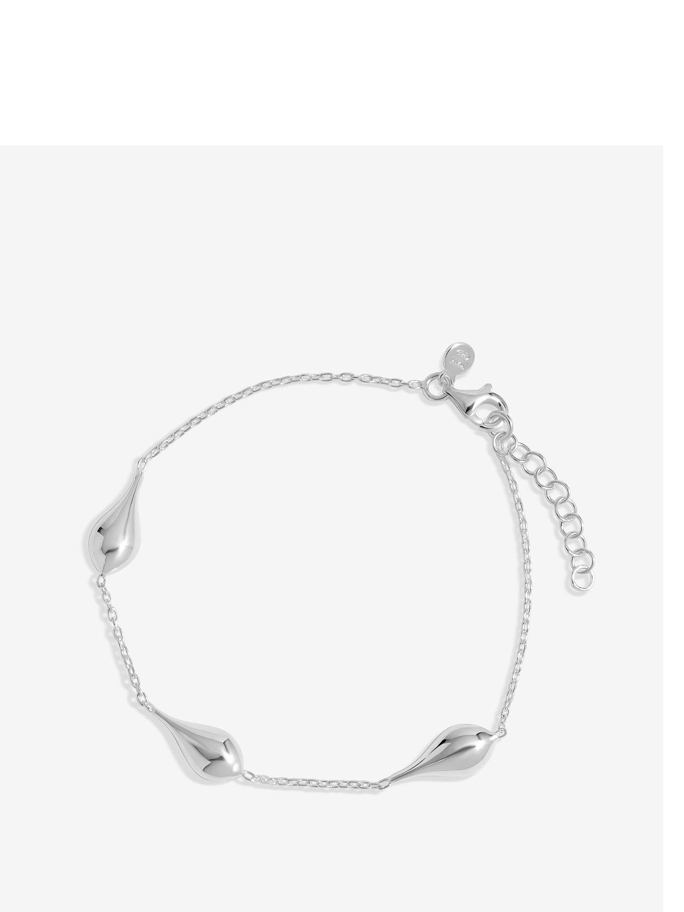 undefined Simply Silver Sterling Silver 925 Polished Nugget Orb Bracelet