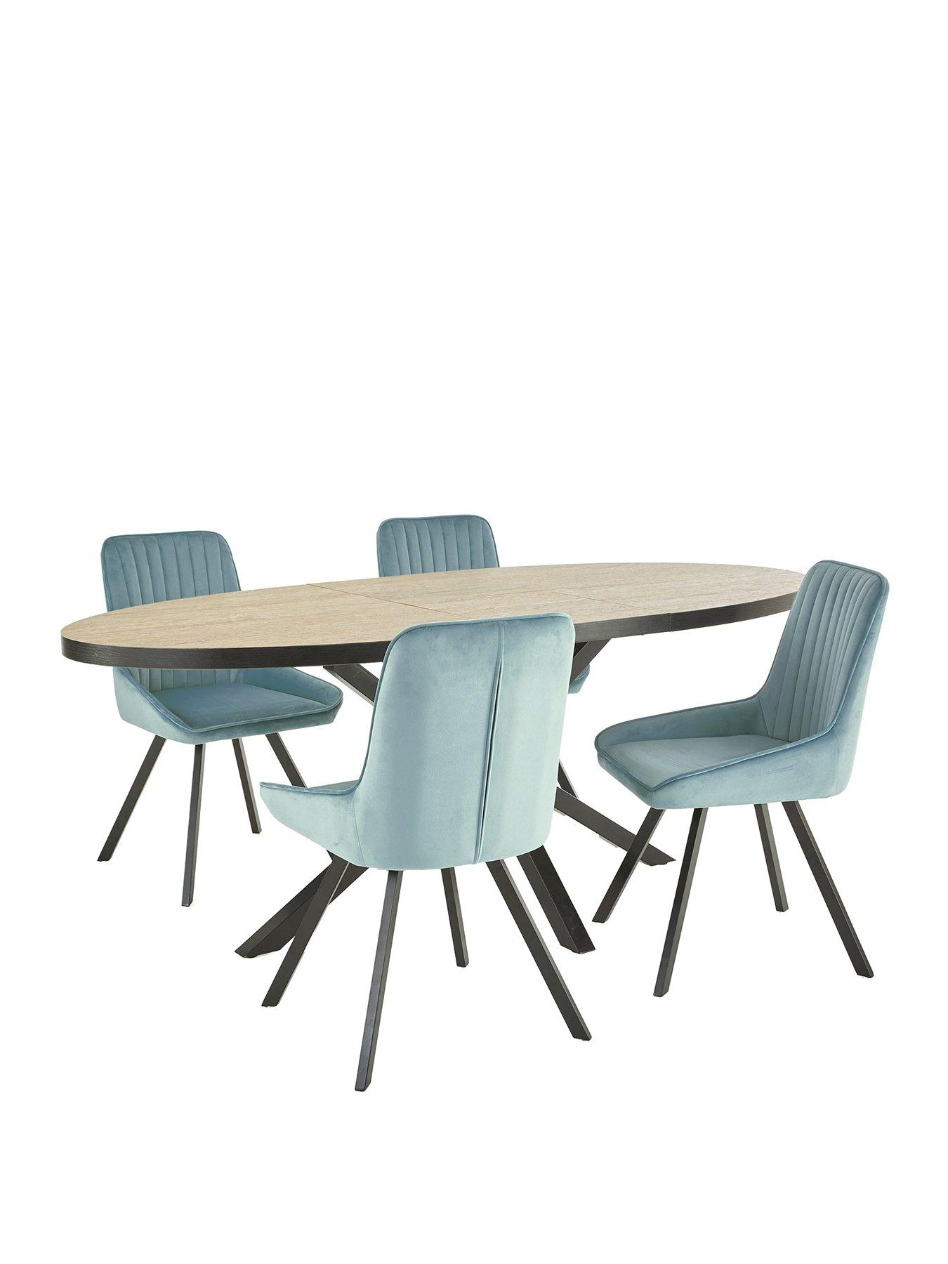 Image 2 of 7 of The Very Collection Oslo Extending 160-200cm Dining Table &amp; 4 Marlow Chairs
