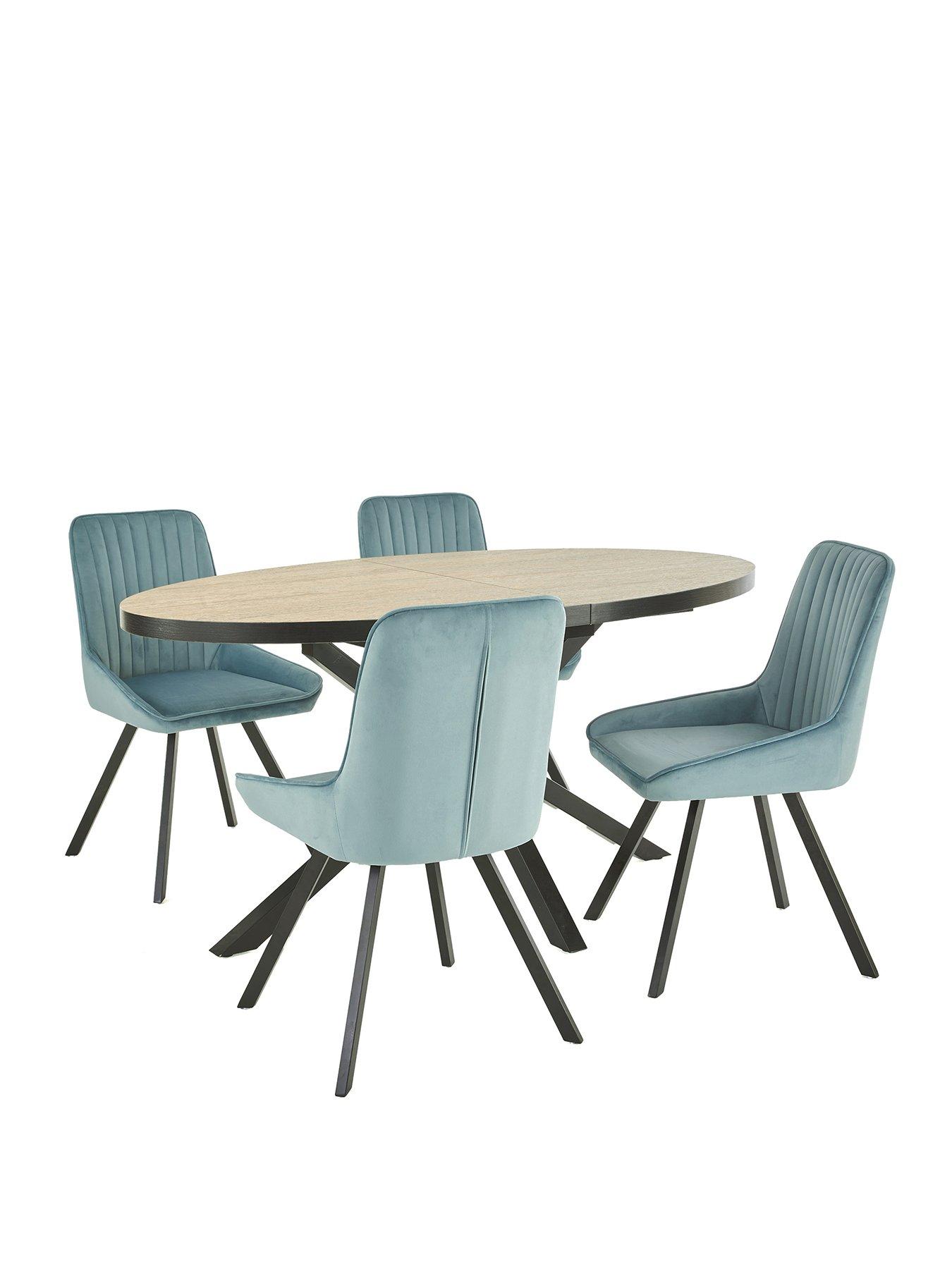 Image 3 of 7 of The Very Collection Oslo Extending 160-200cm Dining Table &amp; 4 Marlow Chairs