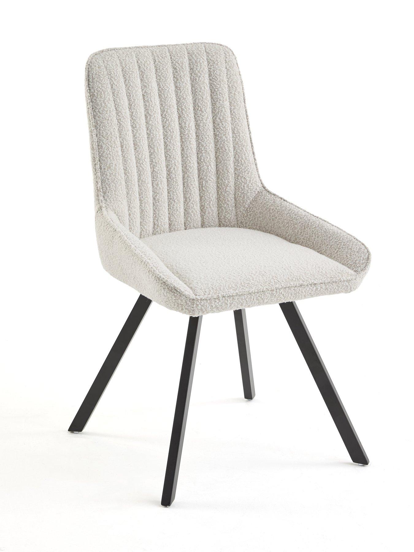 Image 4 of 7 of The Very Collection Oslo Extending 160-200cm Dining Table &amp; 4 Marlow Boucle Chairs