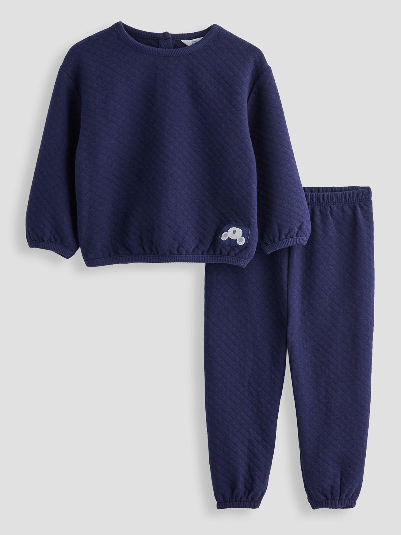 The Very Collection Baby Boys Quilted Jogger Set - Navy