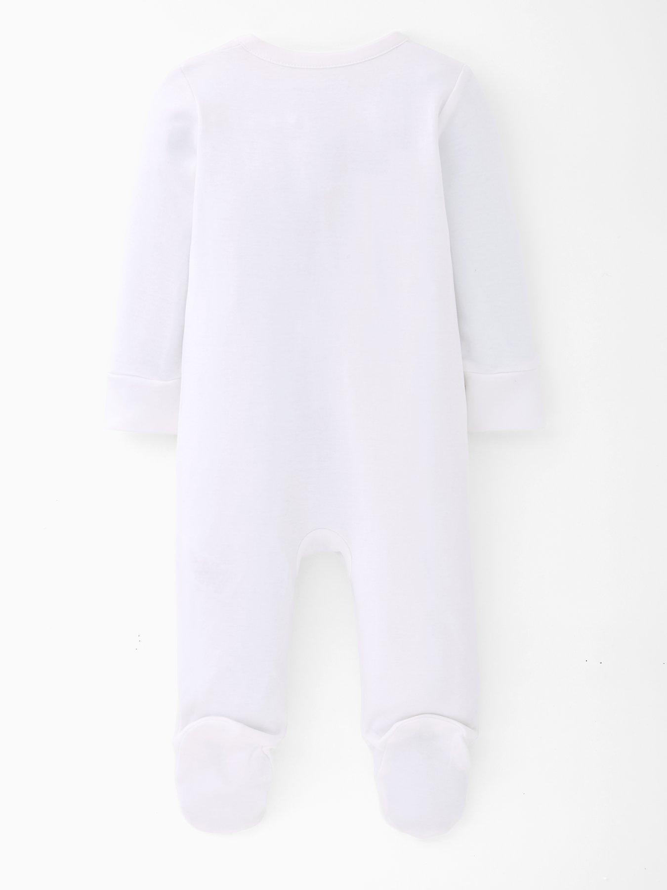 Image 2 of 4 of The Very Collection Unisex Born In 2026 Sleepsuit - White