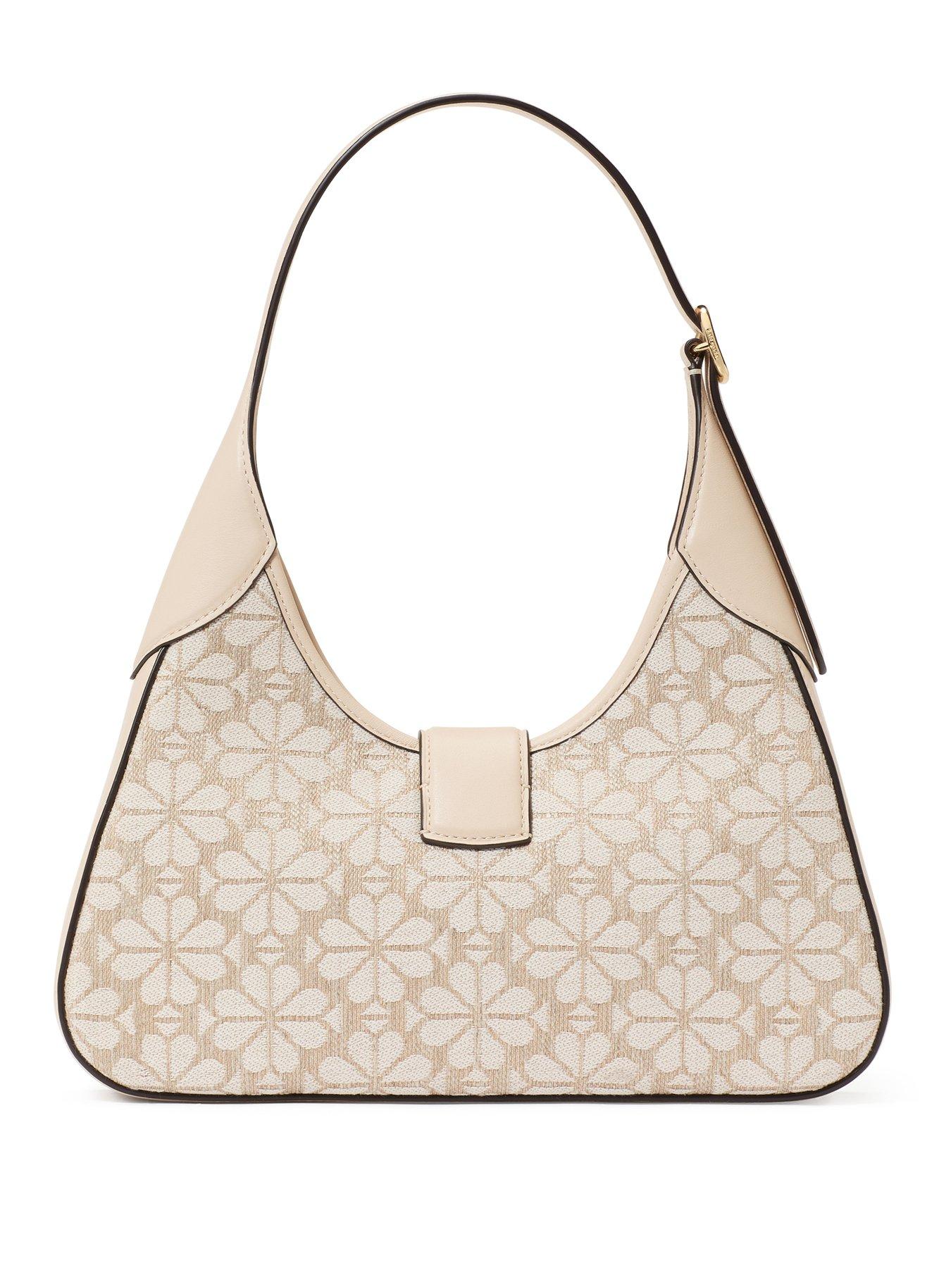 Image 4 of 5 of Kate Spade New York Flower Jacquard Flower Jacquard Nouveau Small Shoulder Bag - Beige