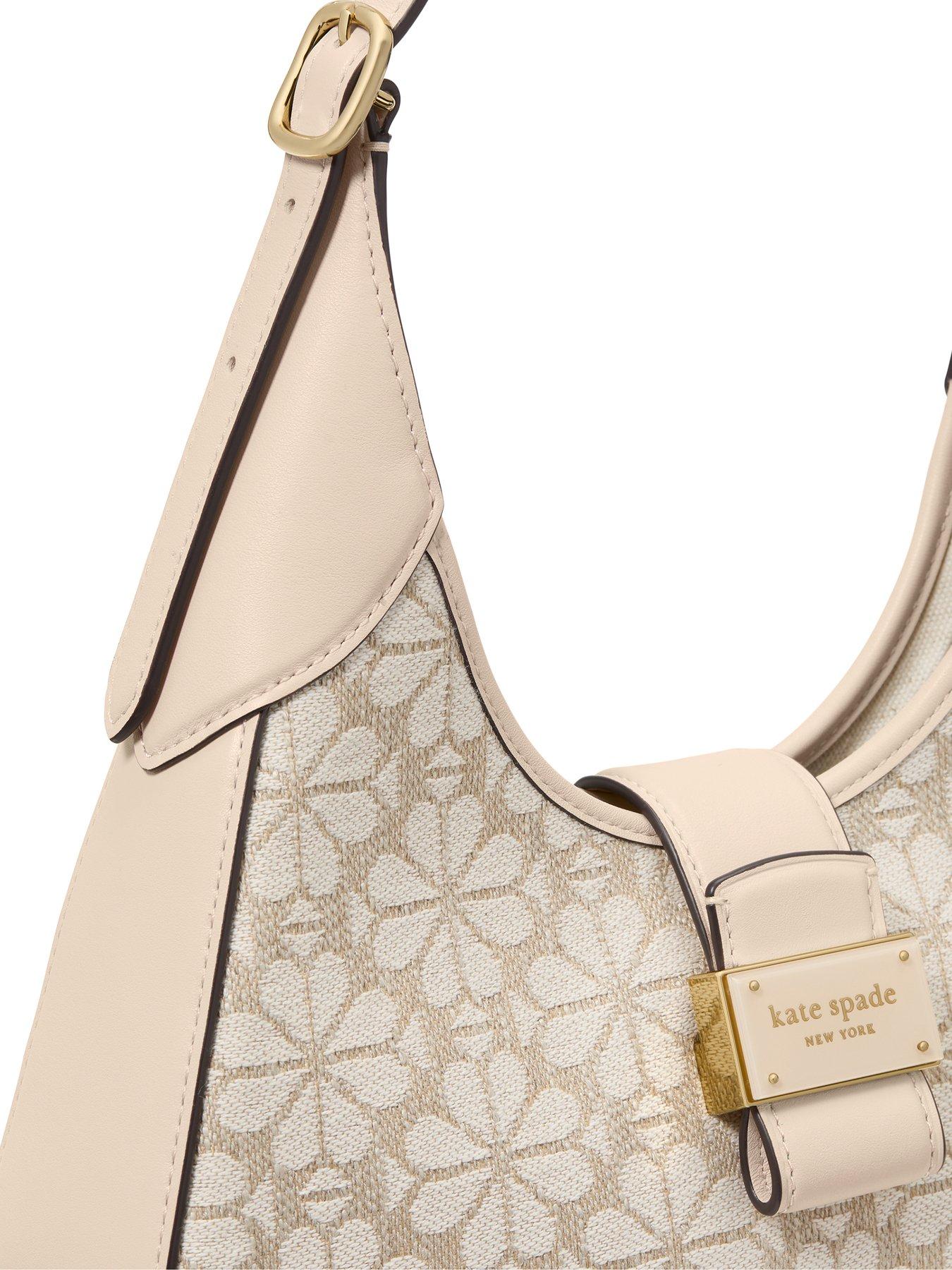 Image 5 of 5 of Kate Spade New York Flower Jacquard Flower Jacquard Nouveau Small Shoulder Bag - Beige