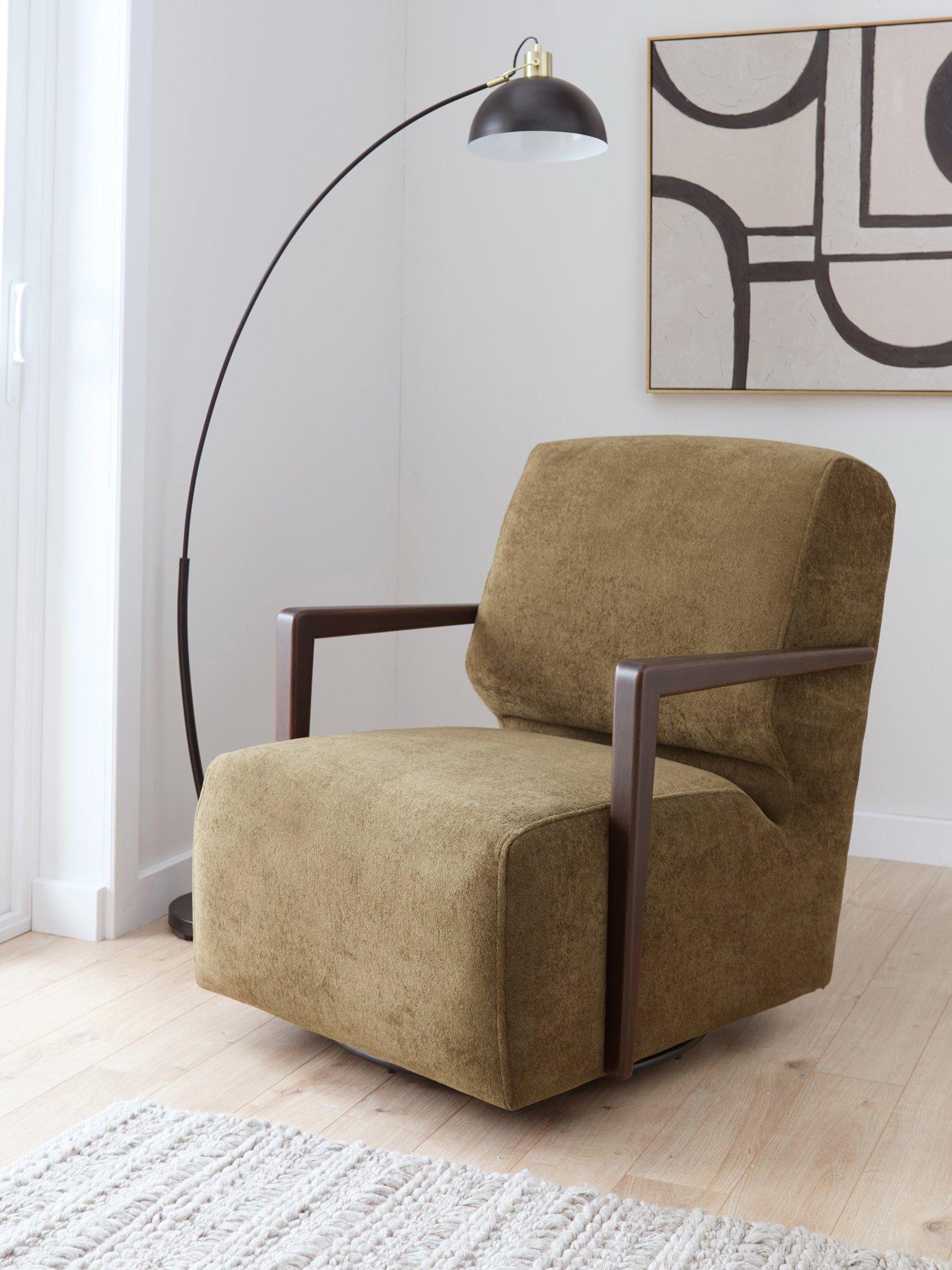 The Very Collection Lyla Fabric Swivel Chair - Made to Order in the UK