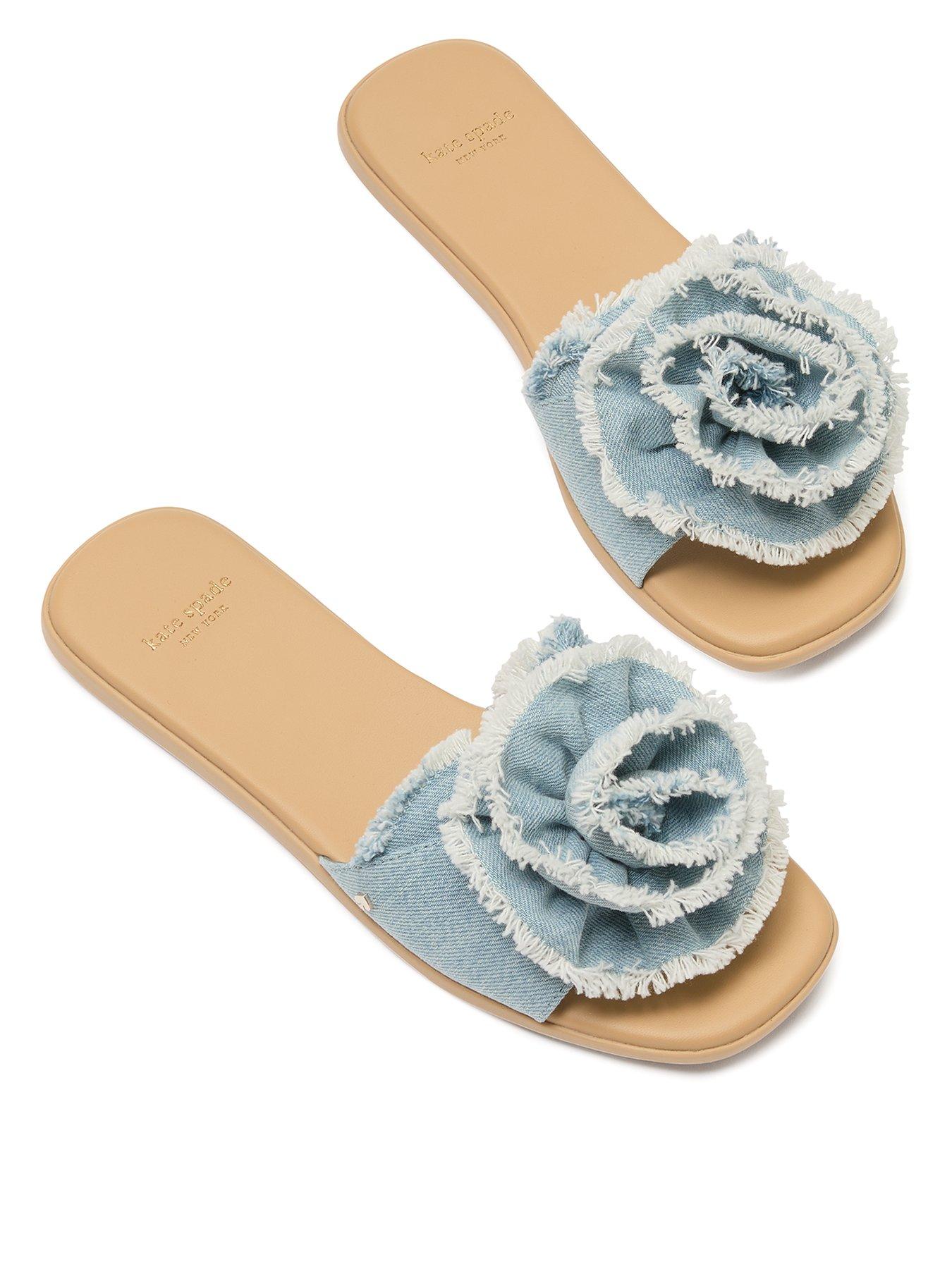 Kate Spade New York Flourish Denim Flat Sandal - Blue