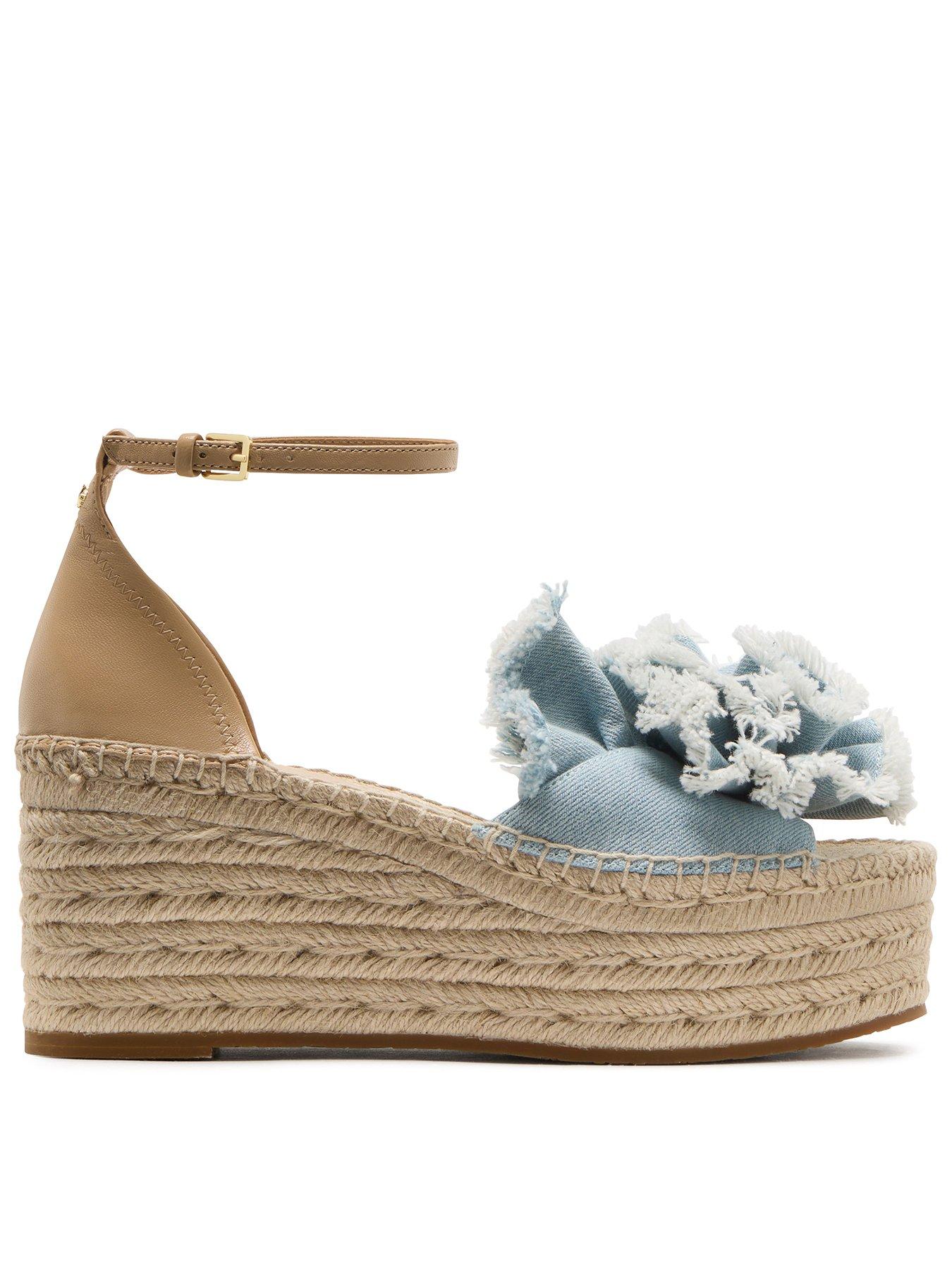Kate Spade New York Flourish Denim Espadrille Wedge Sandal - Blue