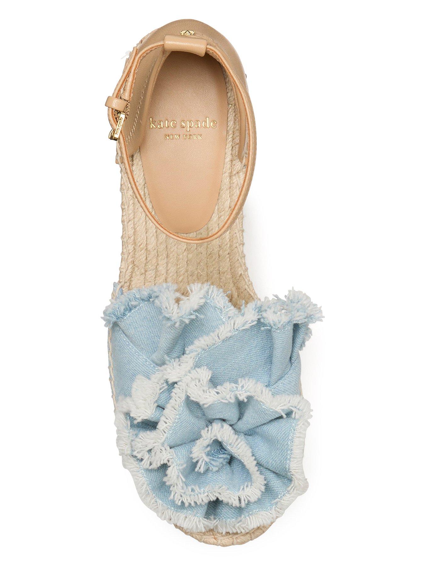 Image 4 of 5 of Kate Spade New York Flourish Denim Espadrille Wedge Sandal - Blue