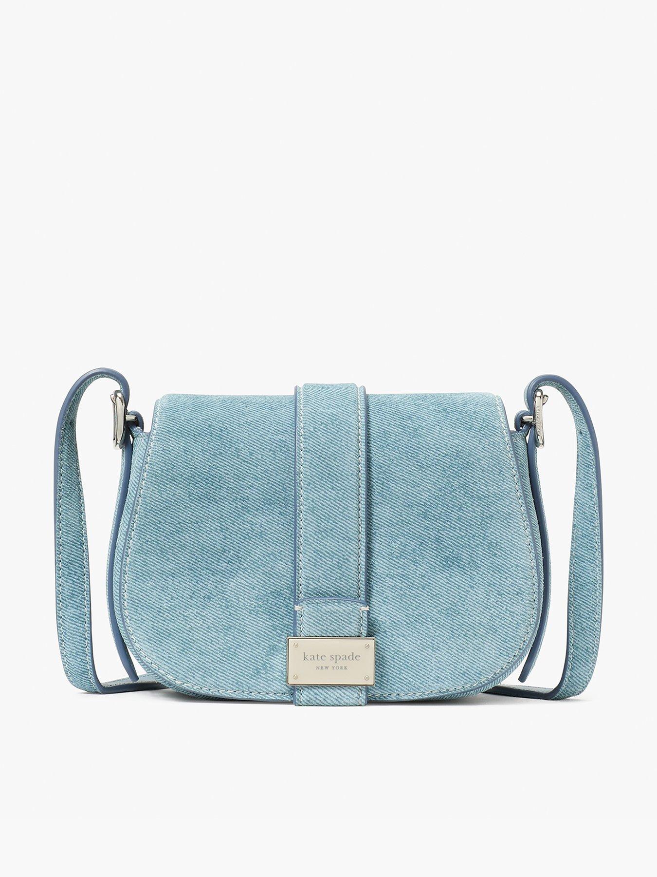 Kate Spade New York Nouveau Denim Suede Mini Saddle Bag - Blue