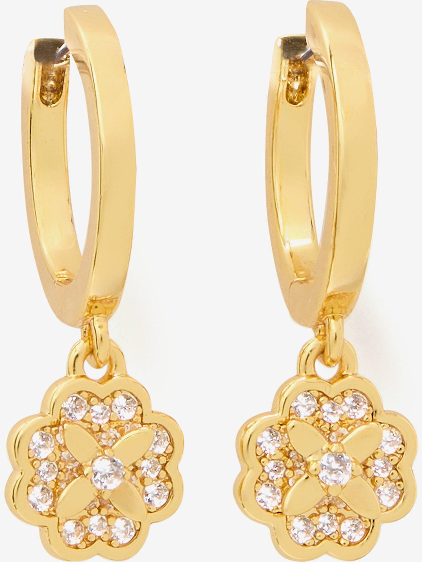 kate-spade-new-york-heritage-bloom-huggie-drop-earrings-goldfront